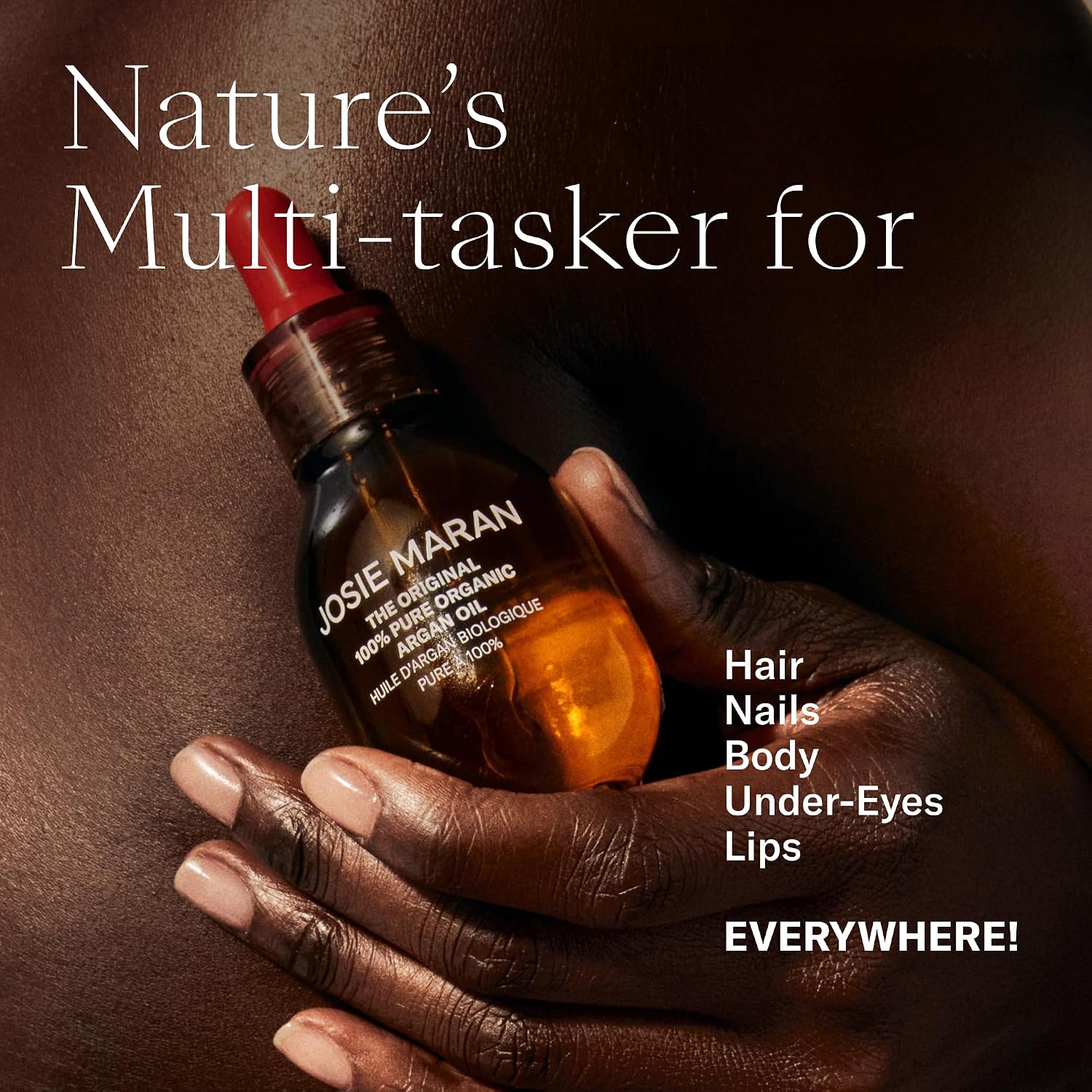 JOSIE MARAN THE 100% PURO ACEITE DE ARGÁN ORGÁNICO PARA CABELLO Y PIEL, 1 ONZA - 3