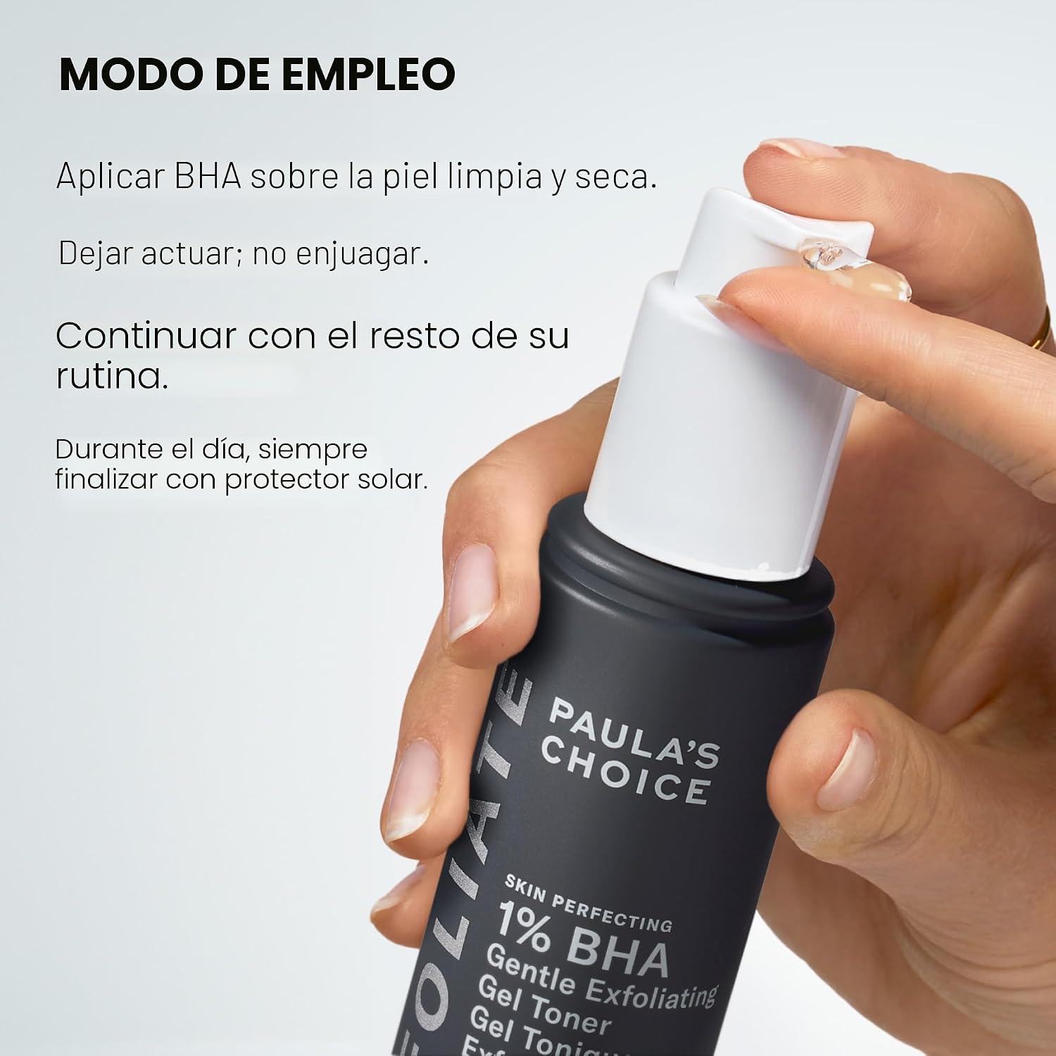 PAULA S CHOICE SKIN PERFECTING - TÓNICO DE GEL EXFOLIANTE 1% BHA, 3.3 ONZAS LÍQUIDAS - 7