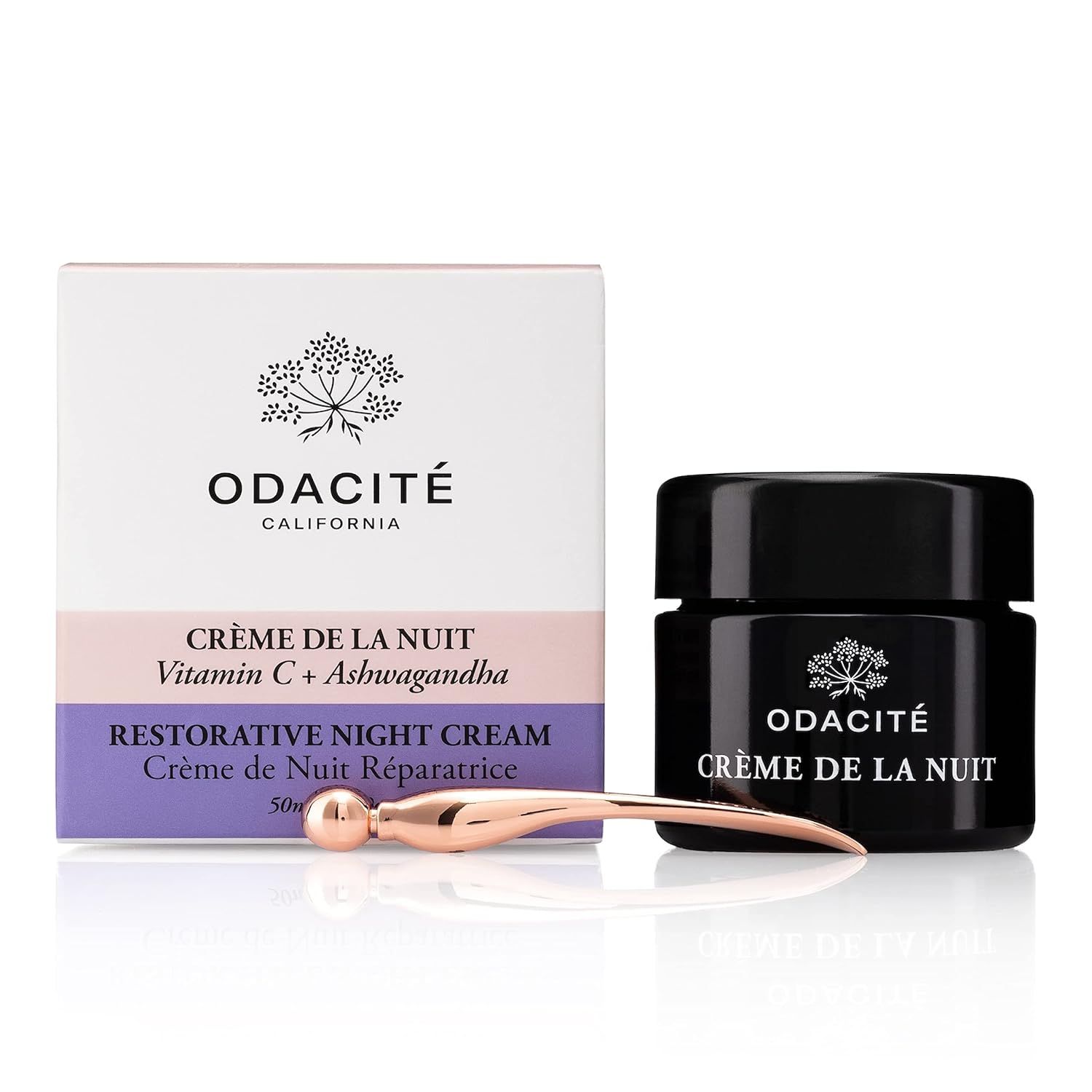 ODACITÉ CREMA DE NOCHE CON VITAMINA C Y ASHWAGANDHA RECETA DE CREMA DE LA NUIT BRILLO GLOW HIDRATANTE FACIAL - 1