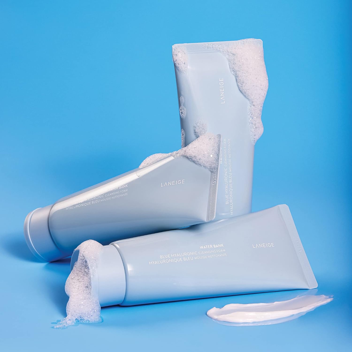 LANEIGE ESPUMA LIMPIADORA DE BANCO DE AGUA: LAVADO FACIAL HIDRATANTE Y REMOVEDOR DE MAQUILLAJE CON ÁCIDO HIALURÓNICO - 4