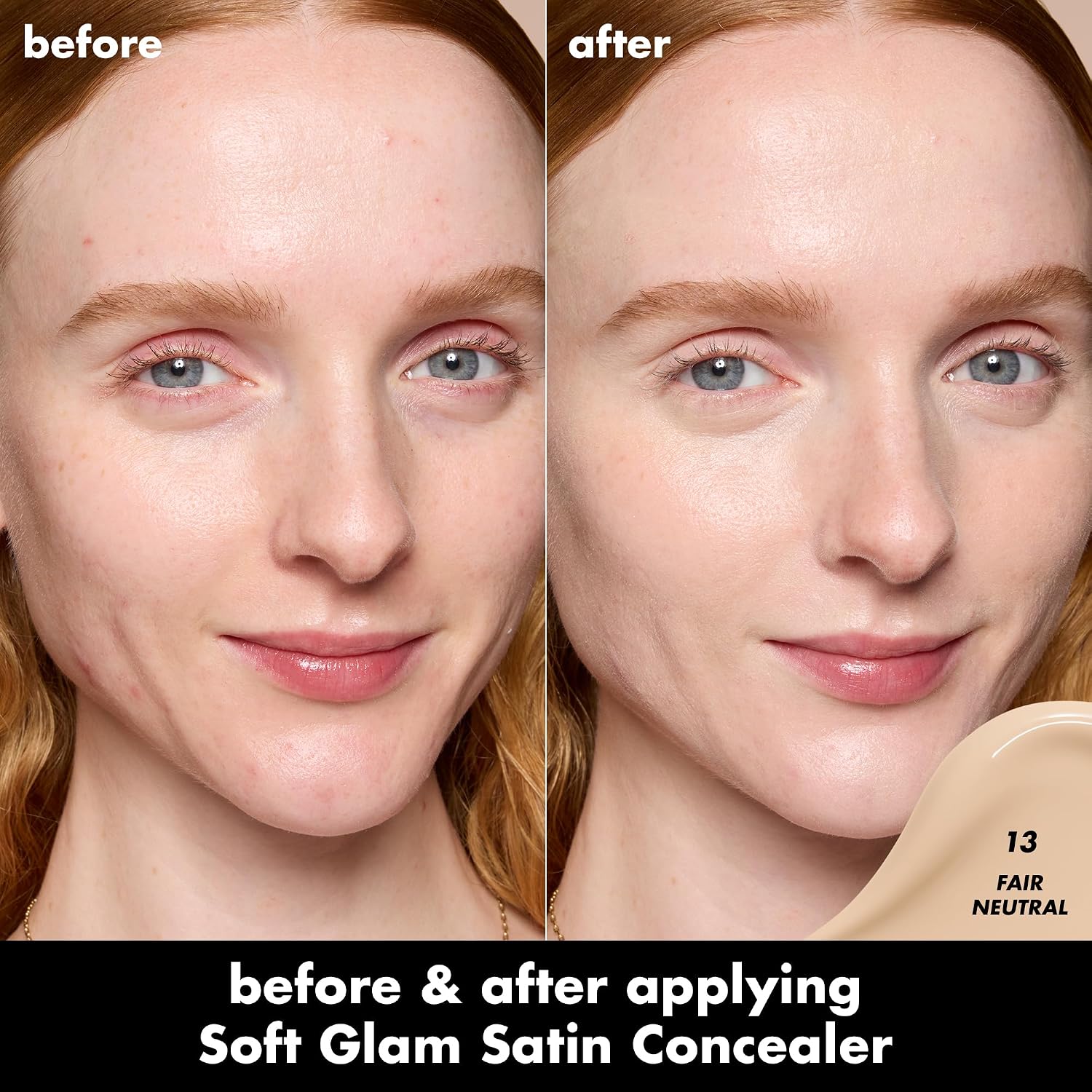 E.L.F. CORRECTOR DE SATÉN SOFT GLAM, COBERTURA MEDIA PARA MANCHAS Y DEBAJO DE LOS OJOS, RESISTENTE A LAS ARRUGAS, DE LARGA - 2