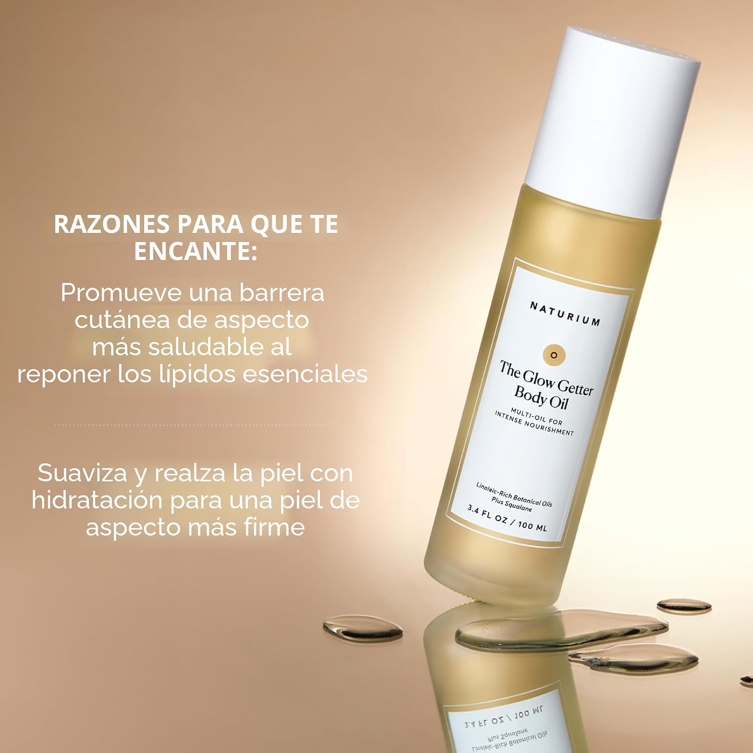 NATURIUM THE BRILLO GLOW GETTER ACEITE CORPORAL, MULTI-ACEITE PARA NUTRICIÓN INTENSA, FÓRMULA HIDRATANTE Y HUMECTANTE, - 4