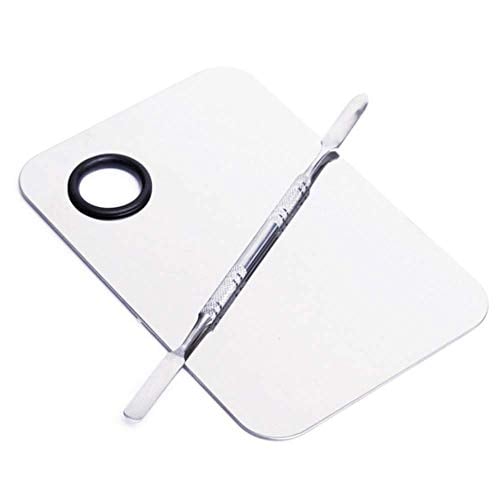 PALETA DE MAQUILLAJE COSMÉTICO DE ACERO INOXIDABLE, PALETA DE MAQUILLAJE PROFESIONAL DE MEZCLA DE COSMÉTICOS ESPÁTULA, - 7