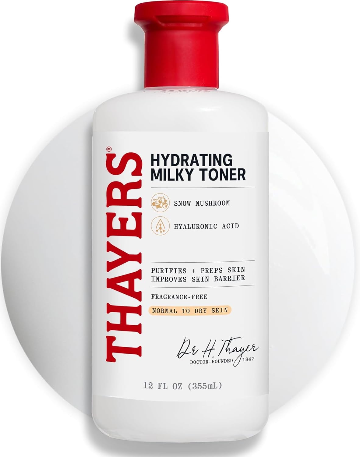 THAYERS TÓNICO FACIAL LECHOSO PARA EL CUIDADO DE LA PIEL CON TREMELLA DE HONGOS Y ÁCIDO HIALURÓNICO, TÓNICO FACIAL SUAVE - 1