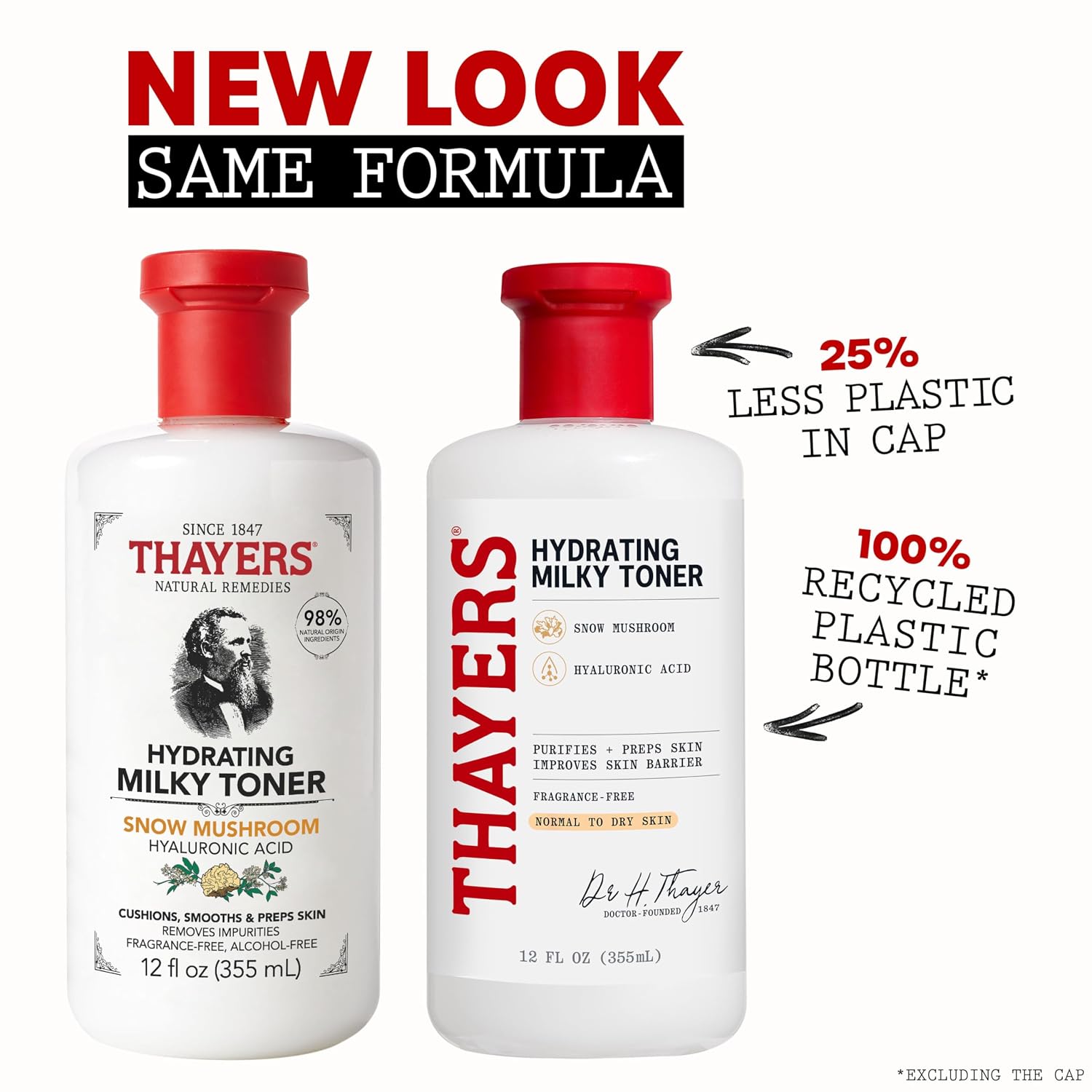 THAYERS TÓNICO FACIAL LECHOSO PARA EL CUIDADO DE LA PIEL CON TREMELLA DE HONGOS Y ÁCIDO HIALURÓNICO, TÓNICO FACIAL SUAVE - 2