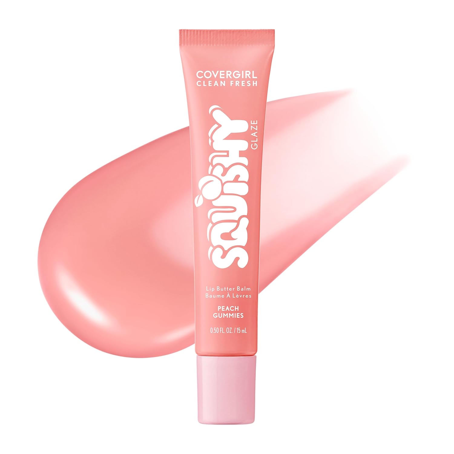 COVERGIRL CLEAN FRESH SQUISHY GLAZE LIP BUTTER BALM, SABORIZADO, ANTIADHERENTE, CON VITAMINA E Y MANTECA DE KARITÉ, 180 - 1