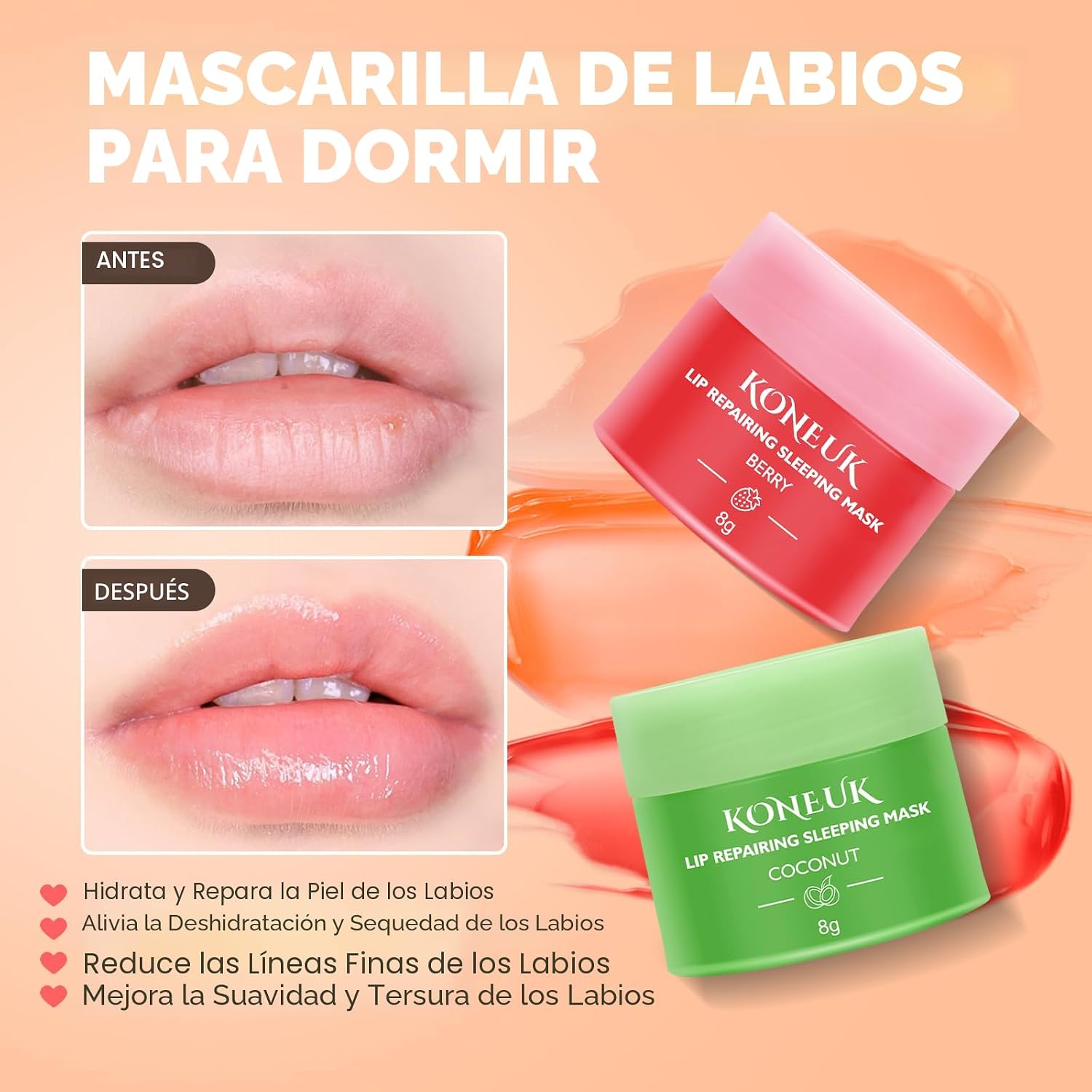 JUEGO DE 12 MASCARILLAS NOCTURNAS PARA LABIOS, TRATAMIENTO LABIAL DE UNA NOCHE, MASCARILLA LABIAL NUTRITIVA E HIDRATANTE - 2