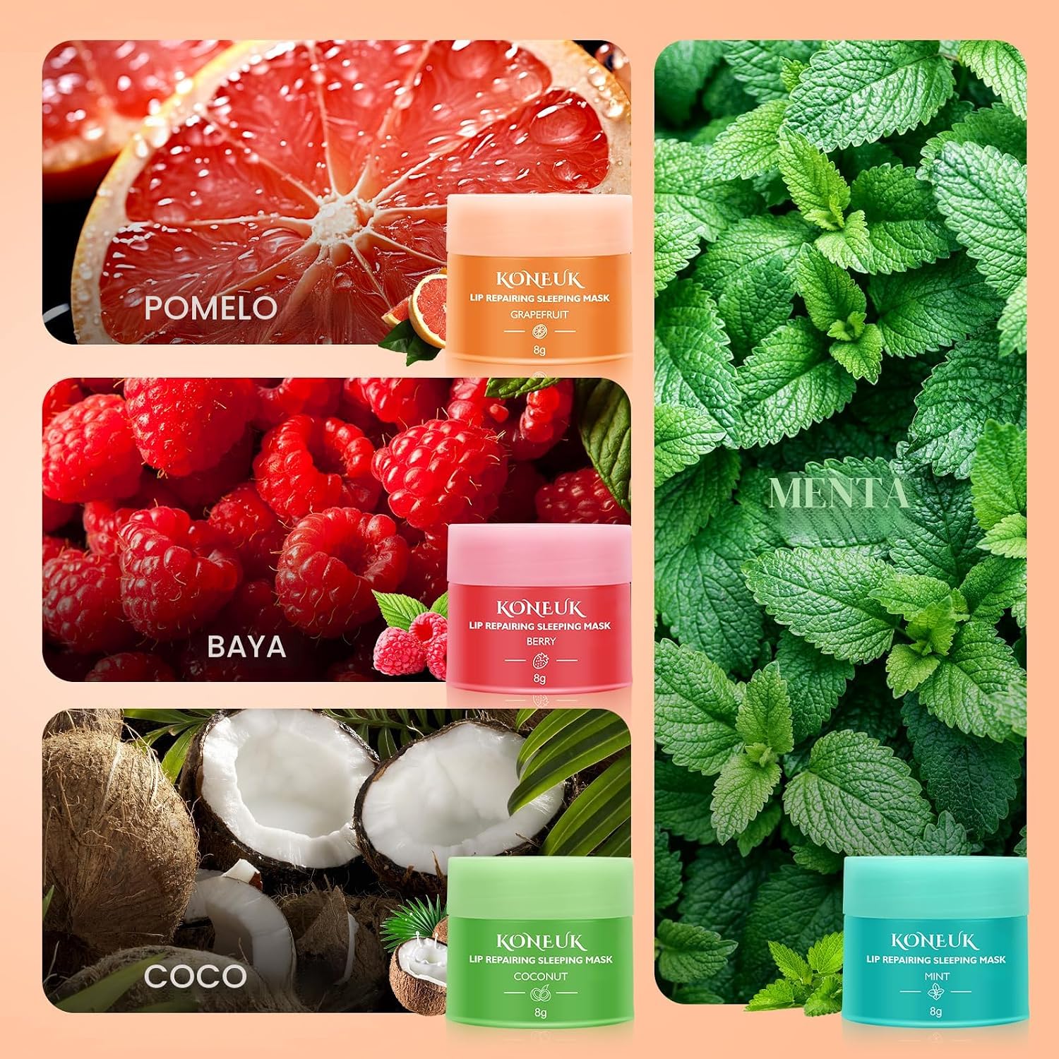 JUEGO DE 12 MASCARILLAS NOCTURNAS PARA LABIOS, TRATAMIENTO LABIAL DE UNA NOCHE, MASCARILLA LABIAL NUTRITIVA E HIDRATANTE - 4