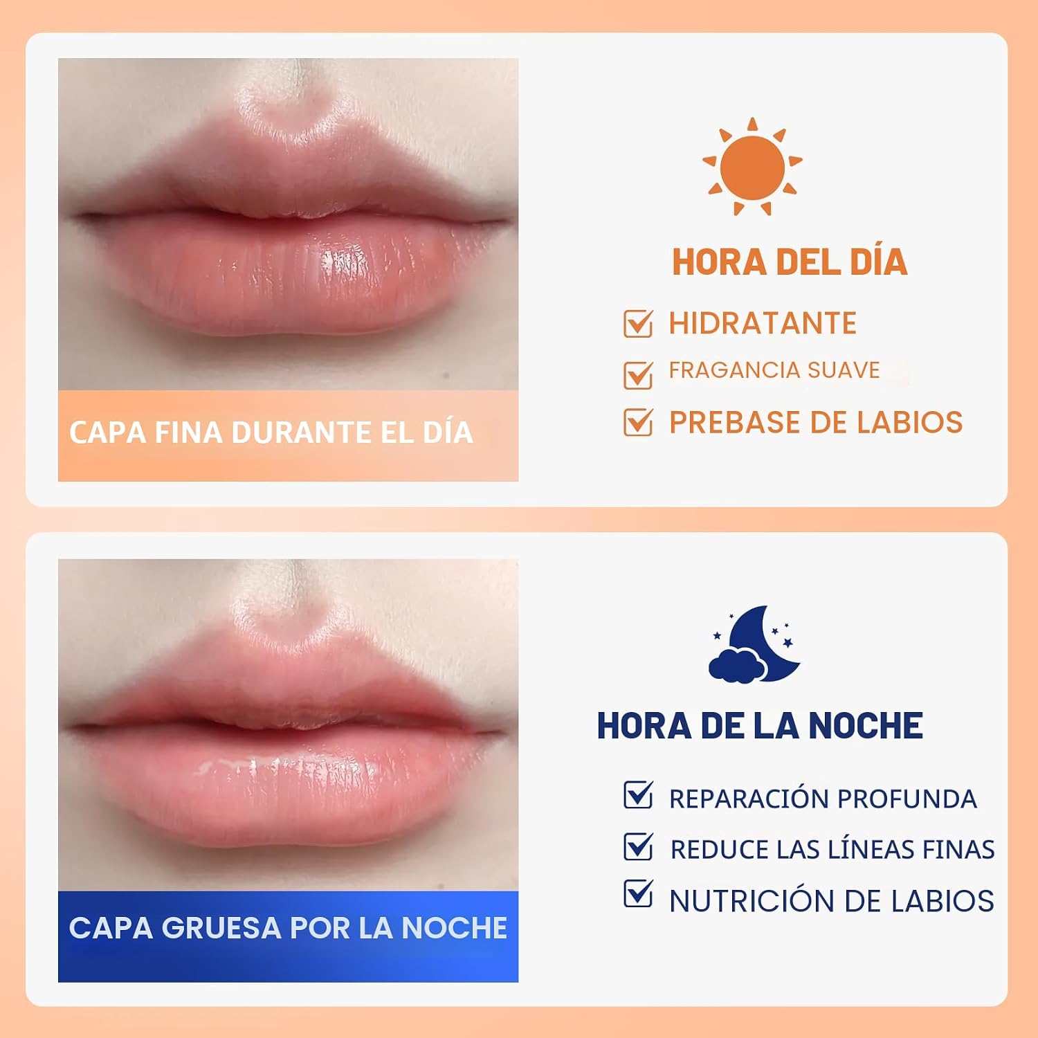 JUEGO DE 12 MASCARILLAS NOCTURNAS PARA LABIOS, TRATAMIENTO LABIAL DE UNA NOCHE, MASCARILLA LABIAL NUTRITIVA E HIDRATANTE - 6