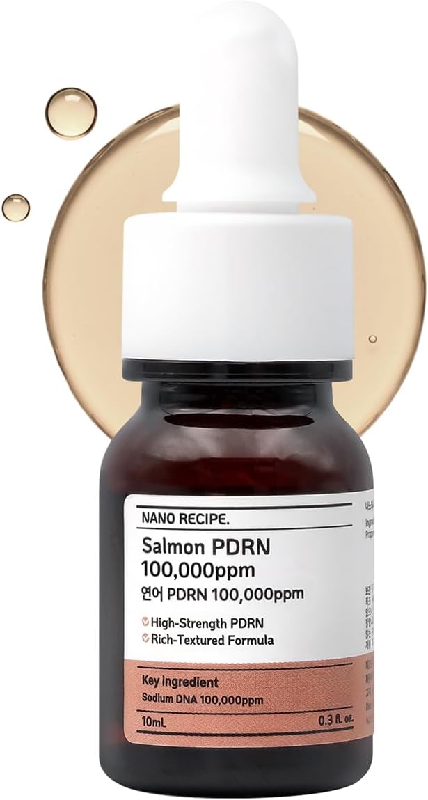NANO RECIPE SALMON PDRN ADN DE SALMÓN CONCENTRADO 100,000 PPM MEZCLA 1-2 GOTAS AMPOLLA DE RODILLO MTS, LIGERA, PIEL - 1