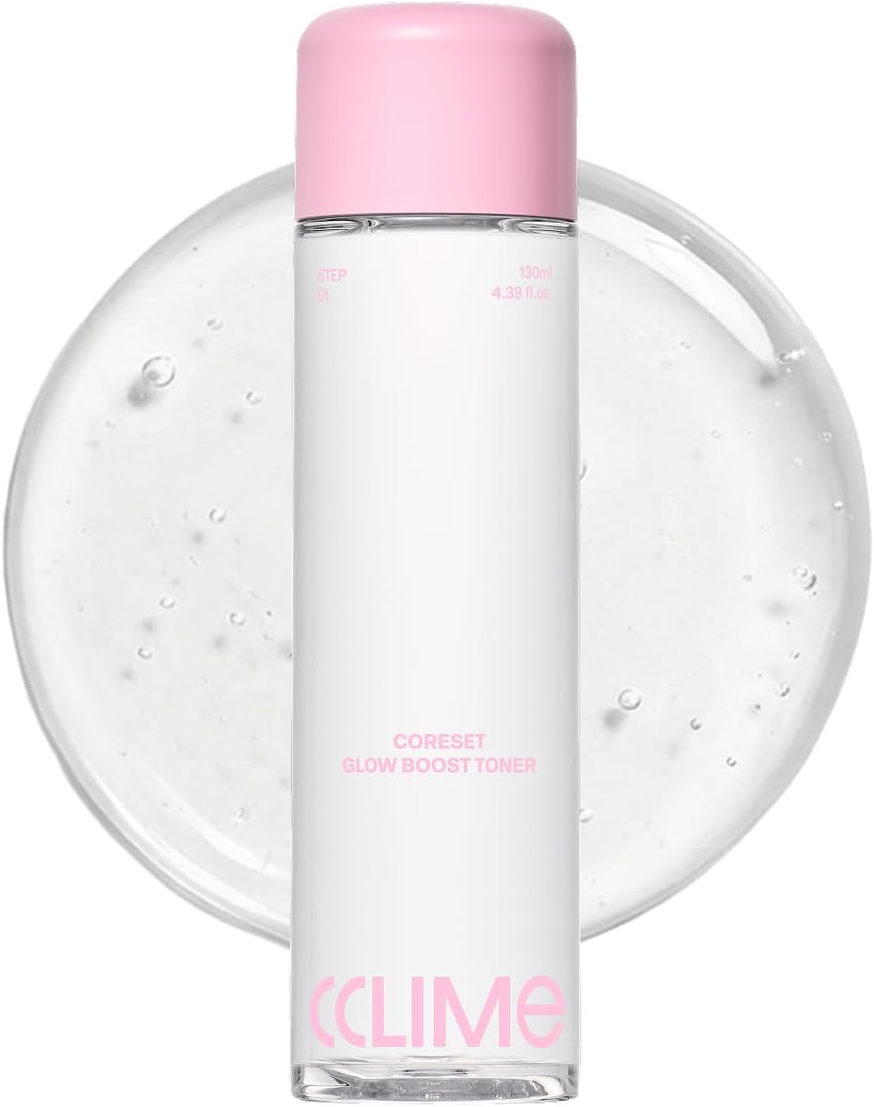 CORESET BRILLO GLOW BOOST TĂNICO FACIAL, TĂNER FACIAL HIDRATANTE Y REAFIRMANTE DE DOBLE CAPA CON PĂPTIDOS, ROSA PDRN - 1
