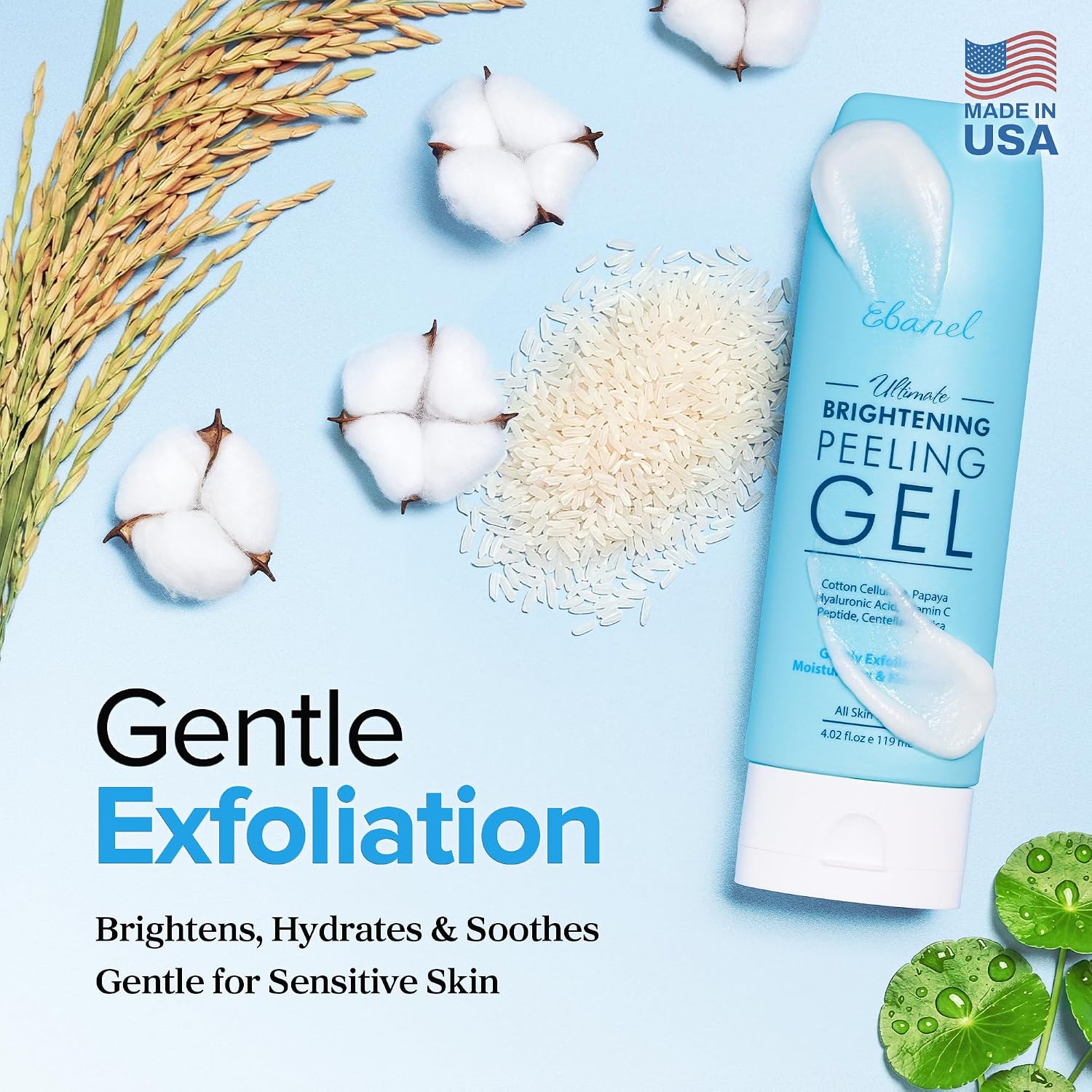EBANEL EXFOLIANTE FACIAL EXFOLIANTE GEL PEELING CON ALOE, MIEL, PÉPTIDOS, 4.12 OZ 4.1 FL OZ - 2