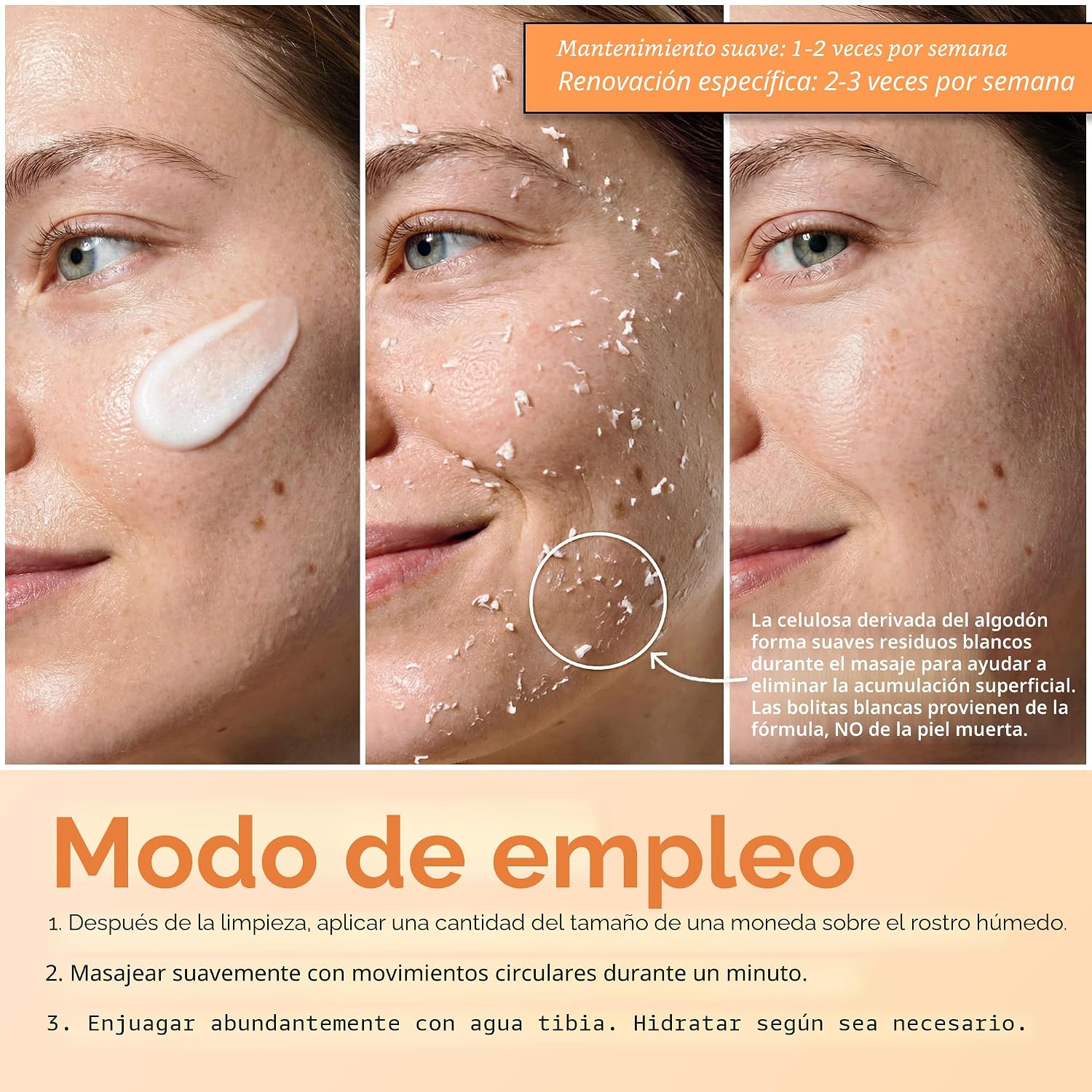 EBANEL EXFOLIANTE FACIAL EXFOLIANTE GEL PEELING CON ALOE, MIEL, PÉPTIDOS, 4.12 OZ 4.1 FL OZ - 7