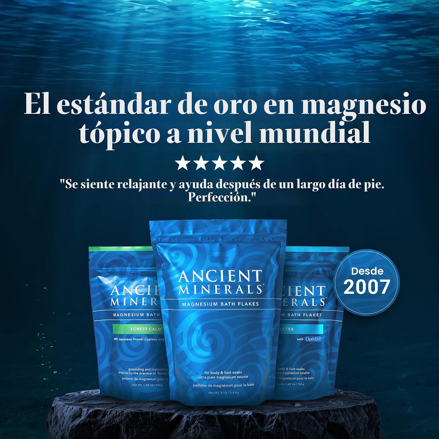 ANCIENT MINERALS COPOS DE BAÑO DE MAGNESIO, BOLSA DE UN SOLO USO. - 6