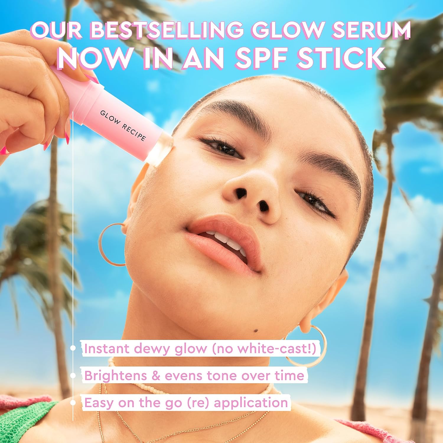 BRILLO GLOW RECIPE PROTECTOR SOLAR FACIAL EN BARRA SPF 45 PROTECTOR SOLAR COREANO DE TAMAÑO DE VIAJE CON ÁCIDO HIALURÓNICO - 2