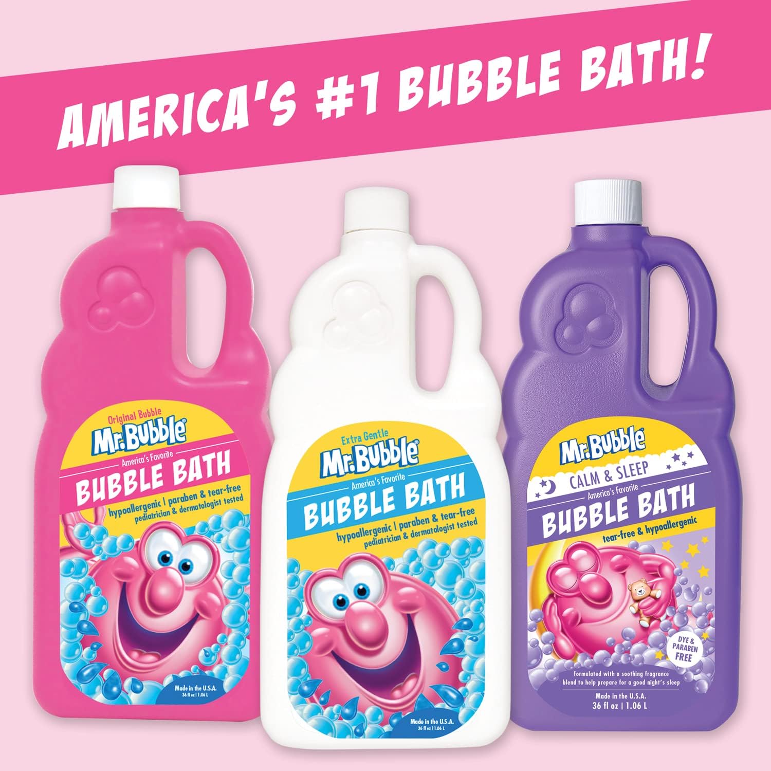 MR. BUBBLE BAÑO DE BURBUJAS EXTRA SUAVE, HIPOALERGÉNICO, SIN DESGARROS, SOLUCIÓN DE BAÑO DE BURBUJAS PERFECTA PARA PIELES - 2