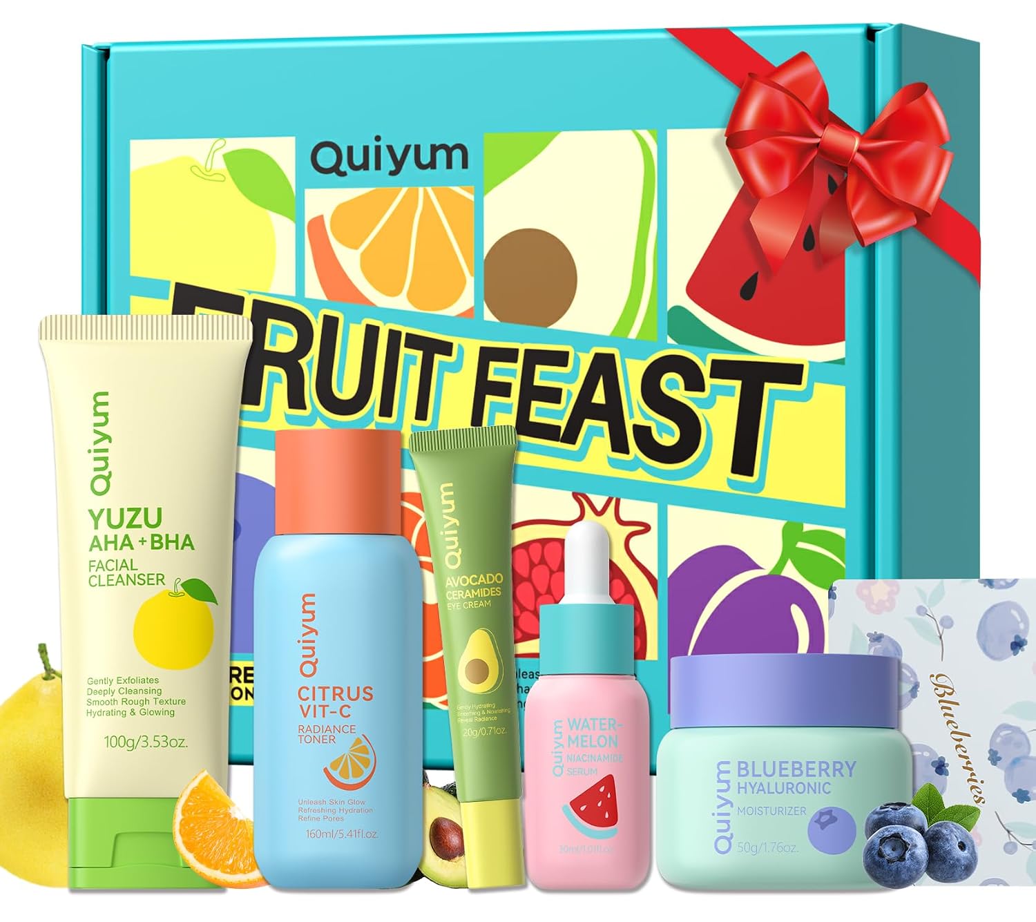 KIT DE MAQUILLAJE SET DE CUIDADO DE LA PIEL DE FRUTAS PARA ADOLESCENTES, 5 RUTINAS DIARIAS PARA EL CUIDADO DE LA PIEL - 1
