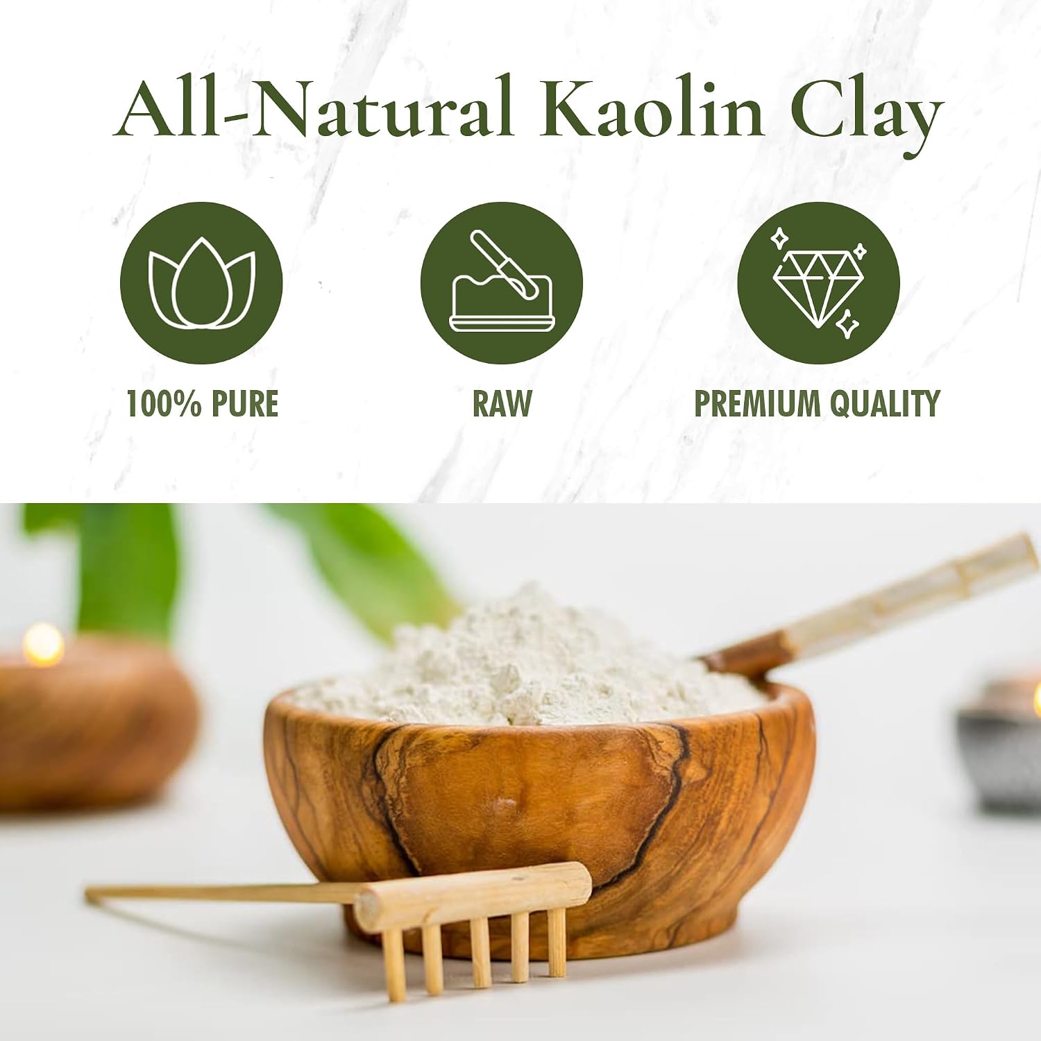 HALALEVERYDAY - POLVO DE ARCILLA DE CAOLÍN BLANCO, GRADO COSMÉTICO, 2 LIBRAS - 3