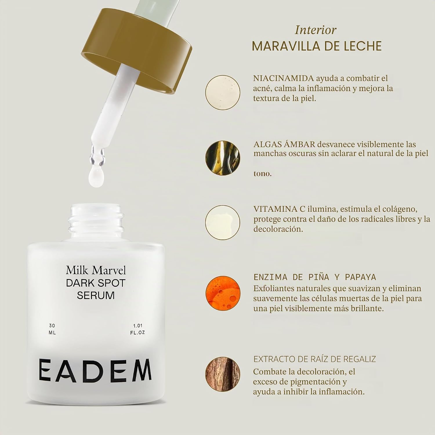EADEM SUERO REMOVEDOR DE MANCHAS OSCURAS PARA LA CARA INFUNDIDO CON VITAMINA C Y NIACINAMIDA - 6