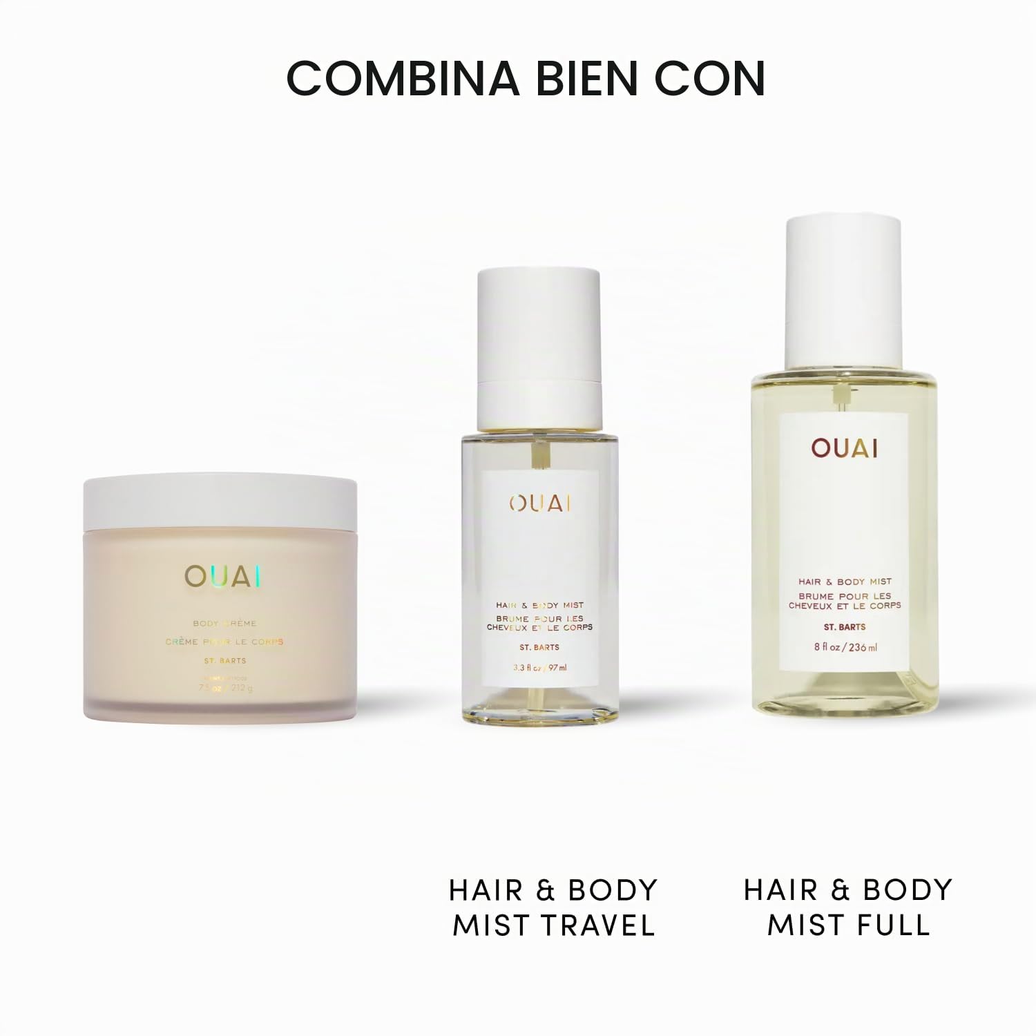 OUAI CREMA CORPORAL, ST. BARTS - CREMA CORPORAL BATIDA HIDRATANTE CON MANTECA DE CUPUA U, ACEITE DE COCO Y ESCUALANO - - 7