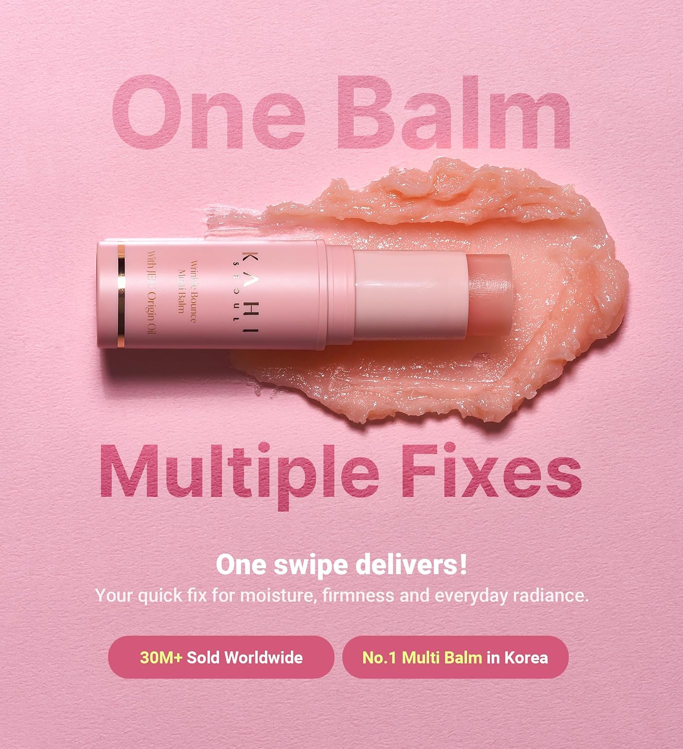 KAHI - WRINKLE BOUNCE MULTI BALM, BÁLSAMO HIDRATANTE TODO EN UNO, CREMA PARA OJOS, CREMA PARA EL CUELLO, BASE DE MAQUILLAJE - 2