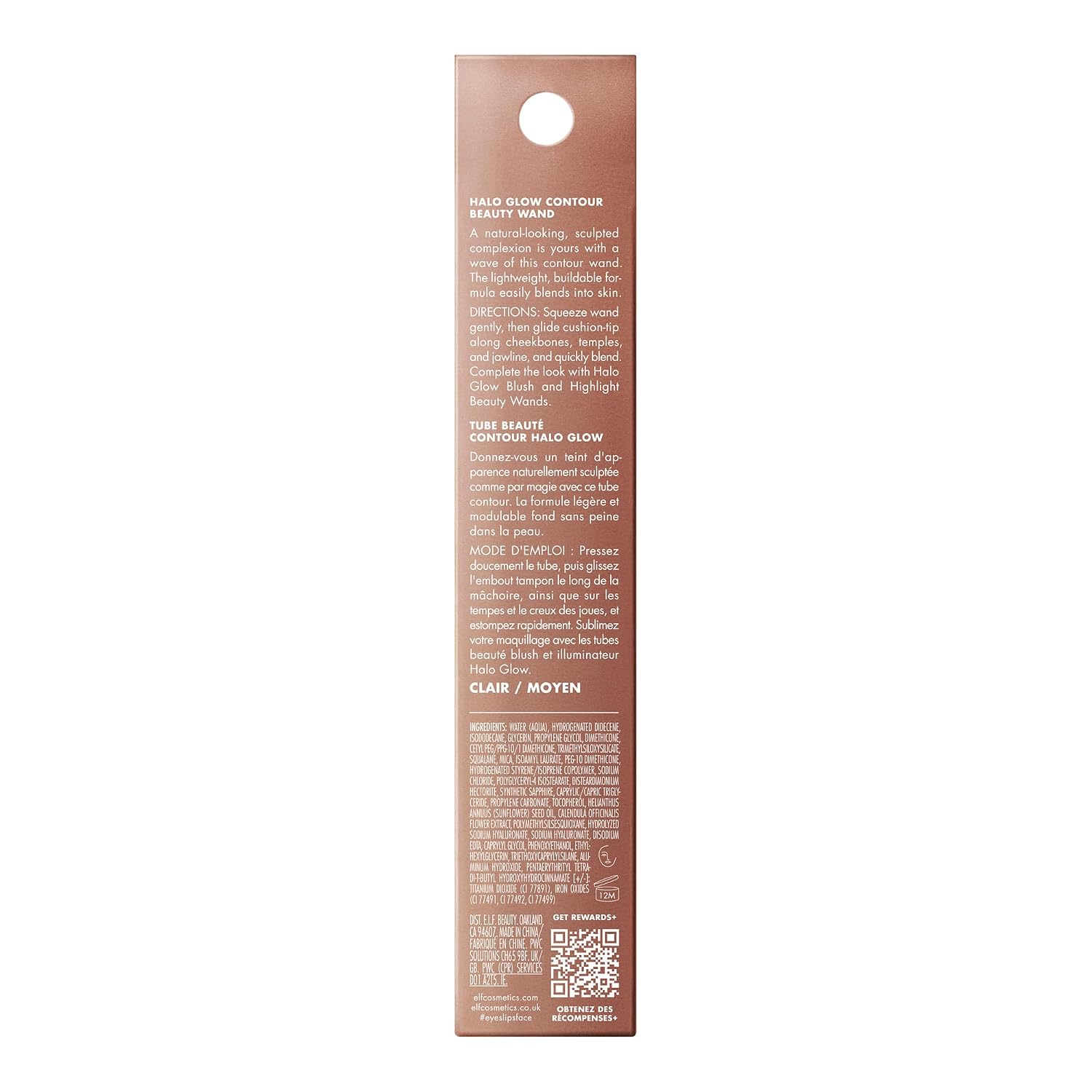 E.L.F. HALO BRILLO GLOW CONTOUR BEAUTY WAND, VARITA DE CONTORNO LÍQUIDO PARA UN LOOK NATURALMENTE ESCULPIDO, FÓRMULA - 7