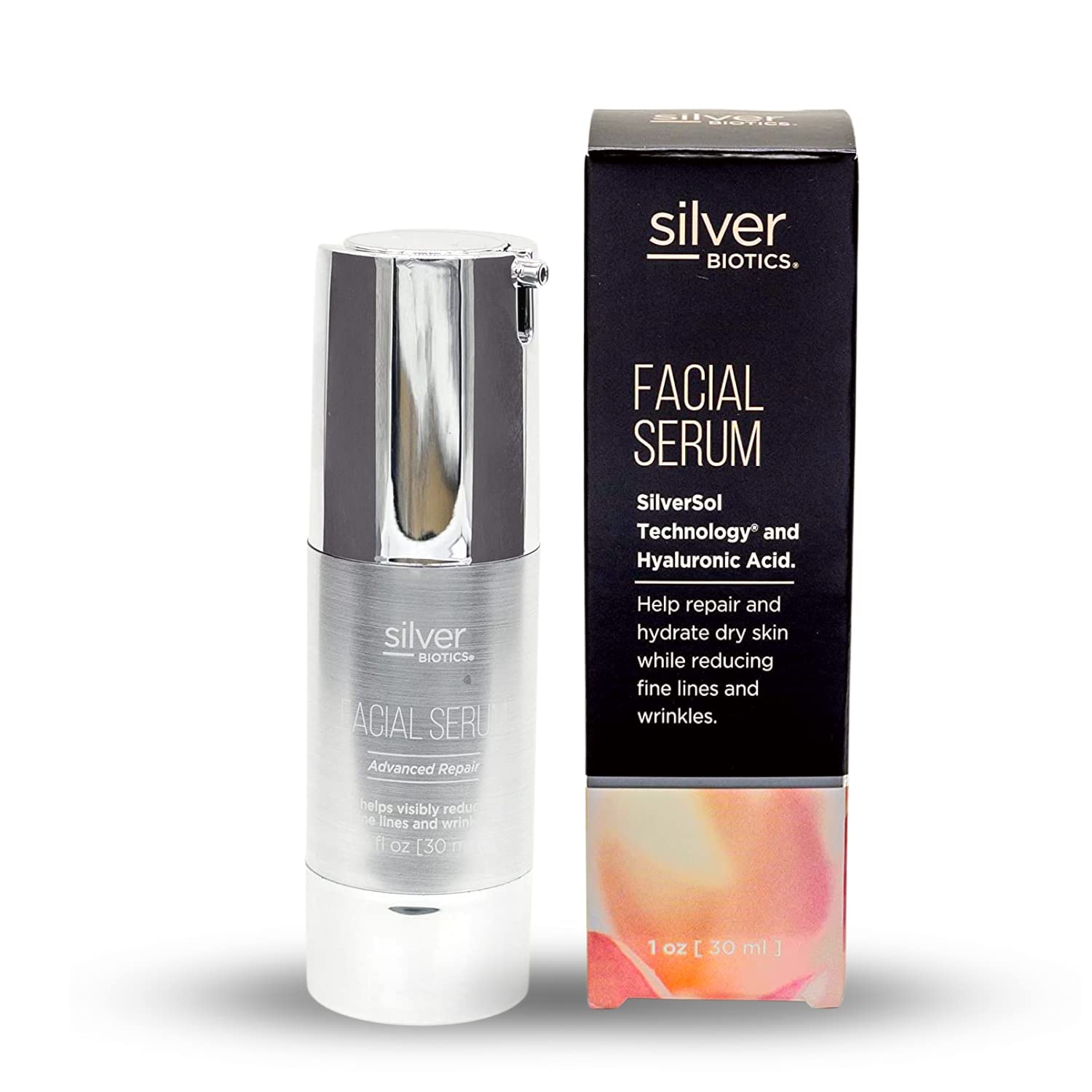 SILVER BIOTICS - GEL DE SUERO FACIAL COLOIDAL ANTIENVEJECIMIENTO DE NANO-PLATA, IDEAL PARA MANCHAS, CICATRICES Y MÁS, - 1