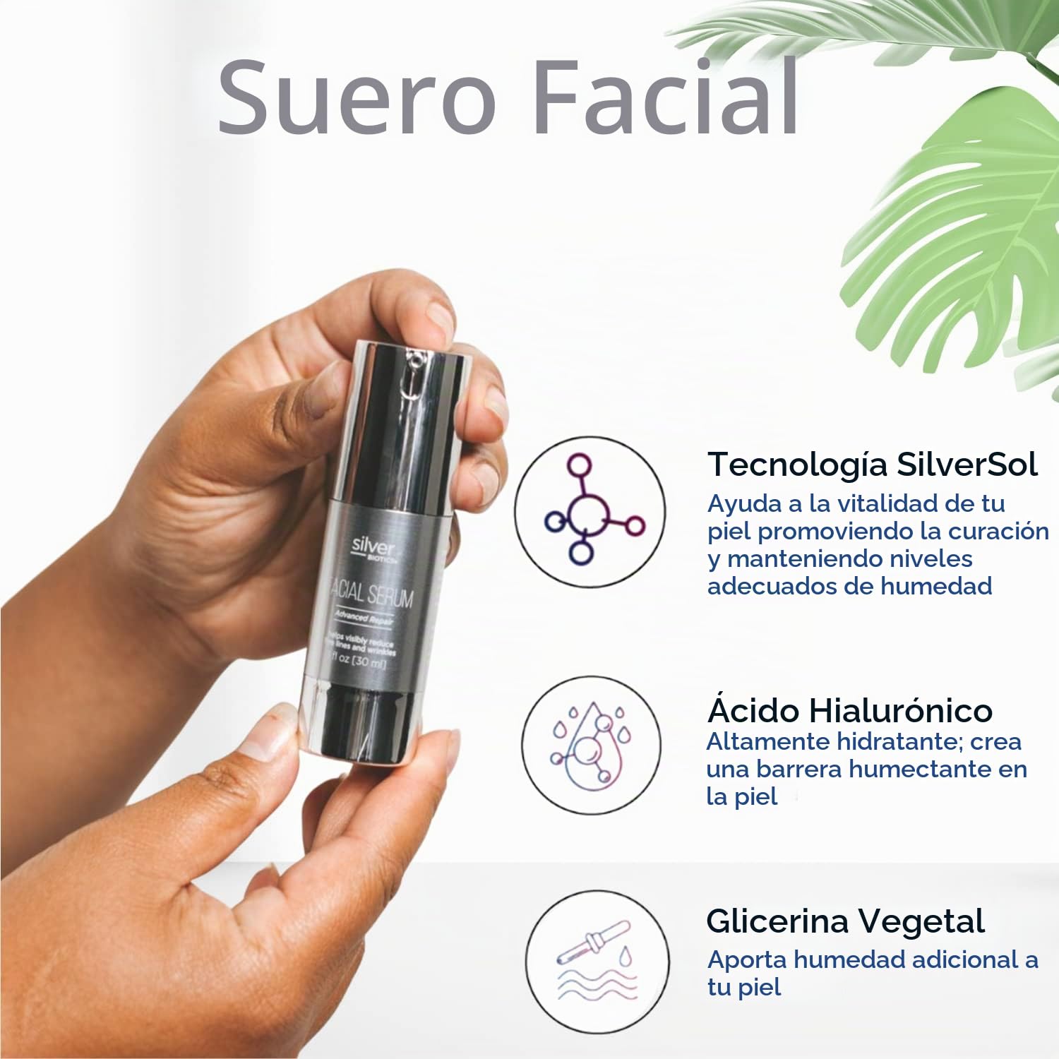 SILVER BIOTICS - GEL DE SUERO FACIAL COLOIDAL ANTIENVEJECIMIENTO DE NANO-PLATA, IDEAL PARA MANCHAS, CICATRICES Y MÁS, - 6