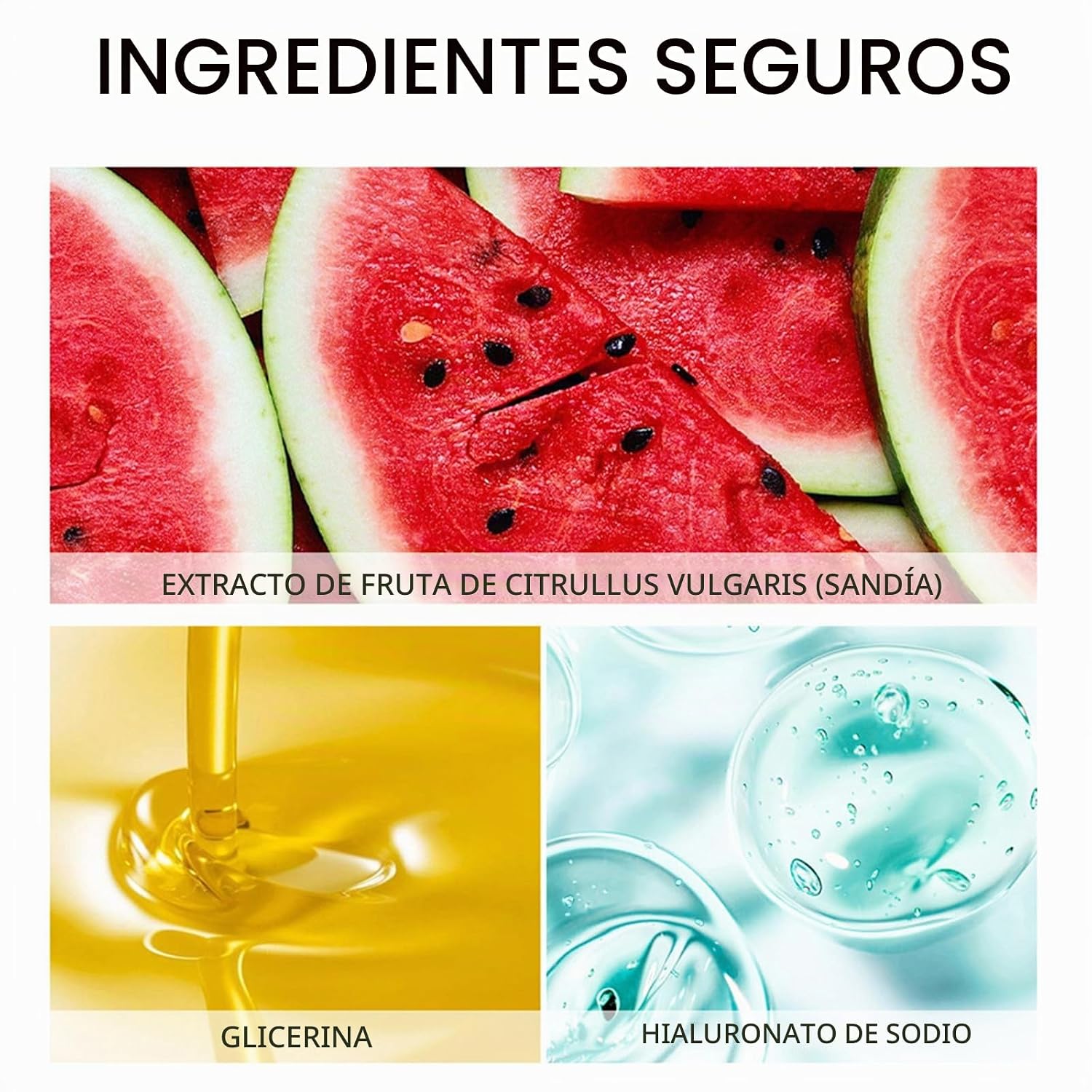 SÉRUM HIDRATANTE DE NIACINAMIDA DE SANDÍA PARA EL CUIDADO DE LA PIEL DE LA CARA, HIDRATA E ILUMINA CON ÁCIDO HIALURÓNICO, - 4