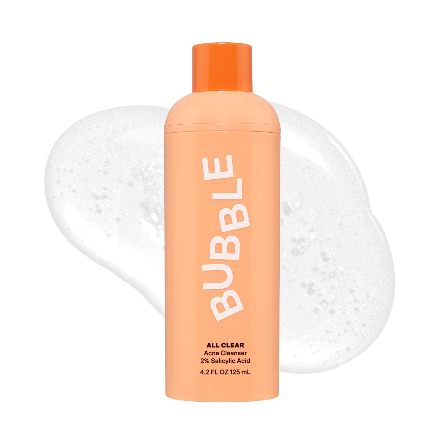 BUBBLE CUIDADO DE LA PIEL ALL CLEAR - JABÓN FACIAL ESPUMOSO ANTIRUPTURAS LIMPIADOR DE ÁCIDO SALICÍLICO AL 2% PARA PIEL - 1