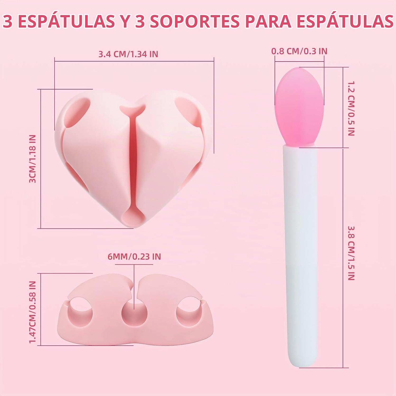 KEUYE SOPORTE PARA ESPÁTULA COMPATIBLE CON MÁSCARA DE LABIOS LANEIGE, AGUJEROS Y ESPÁTULAS - 2