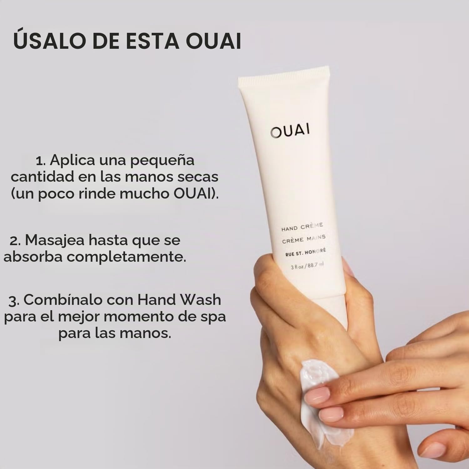 OUAI CREMA DE MANOS BÁLSAMO GRUESO Y CREMOSO CON ACEITE DE COCO, MANTEQUILLA DE MURUMURU Y MANTECA DE KARITÉ HIDRATANTE - 6