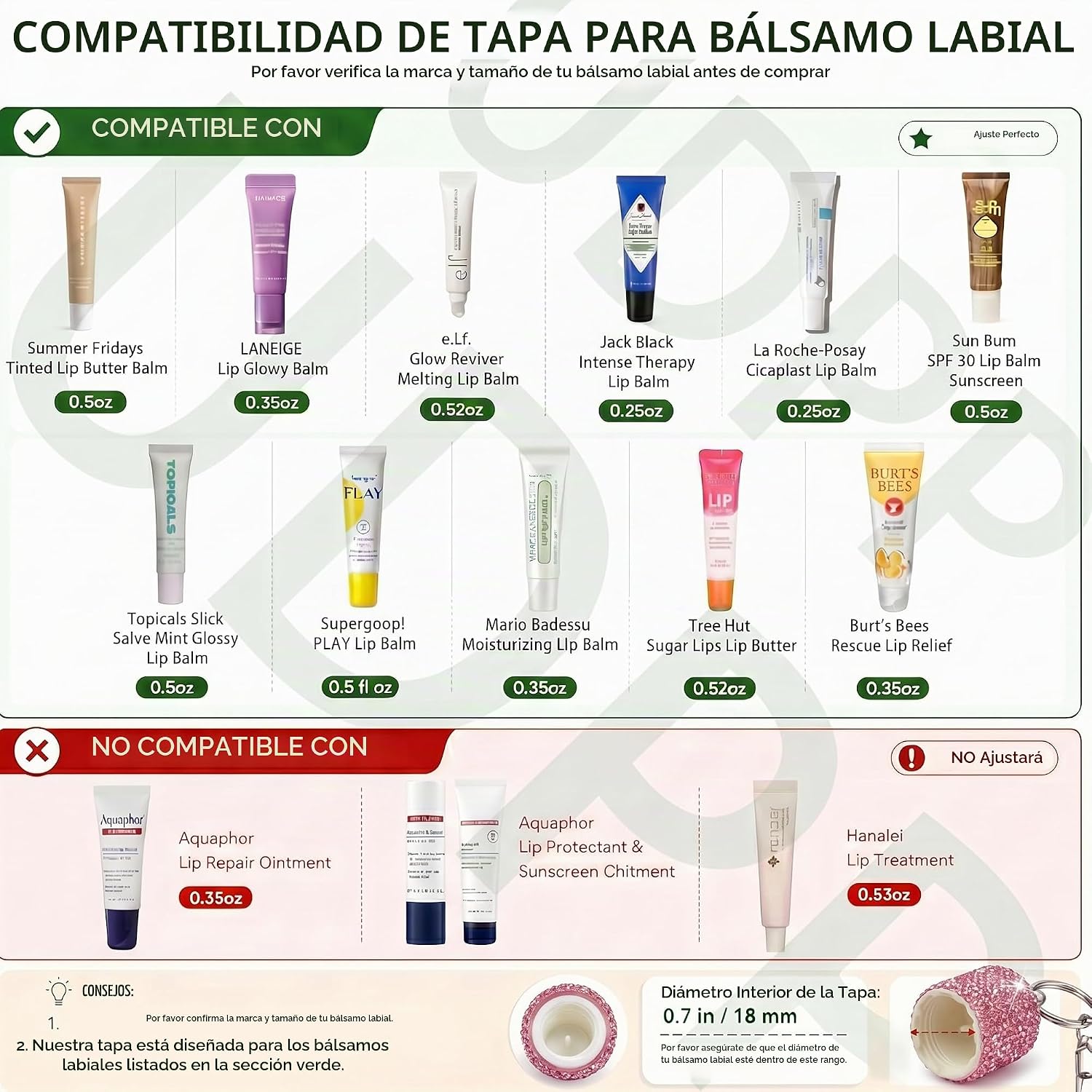 3 UNIDS BĂLSAMO LABIAL REPARADOR LLAVERO HOLDER BLING BRILLO LABIAL LLAVERO CAP PORTABLE LIPGLOSS CASE - 3