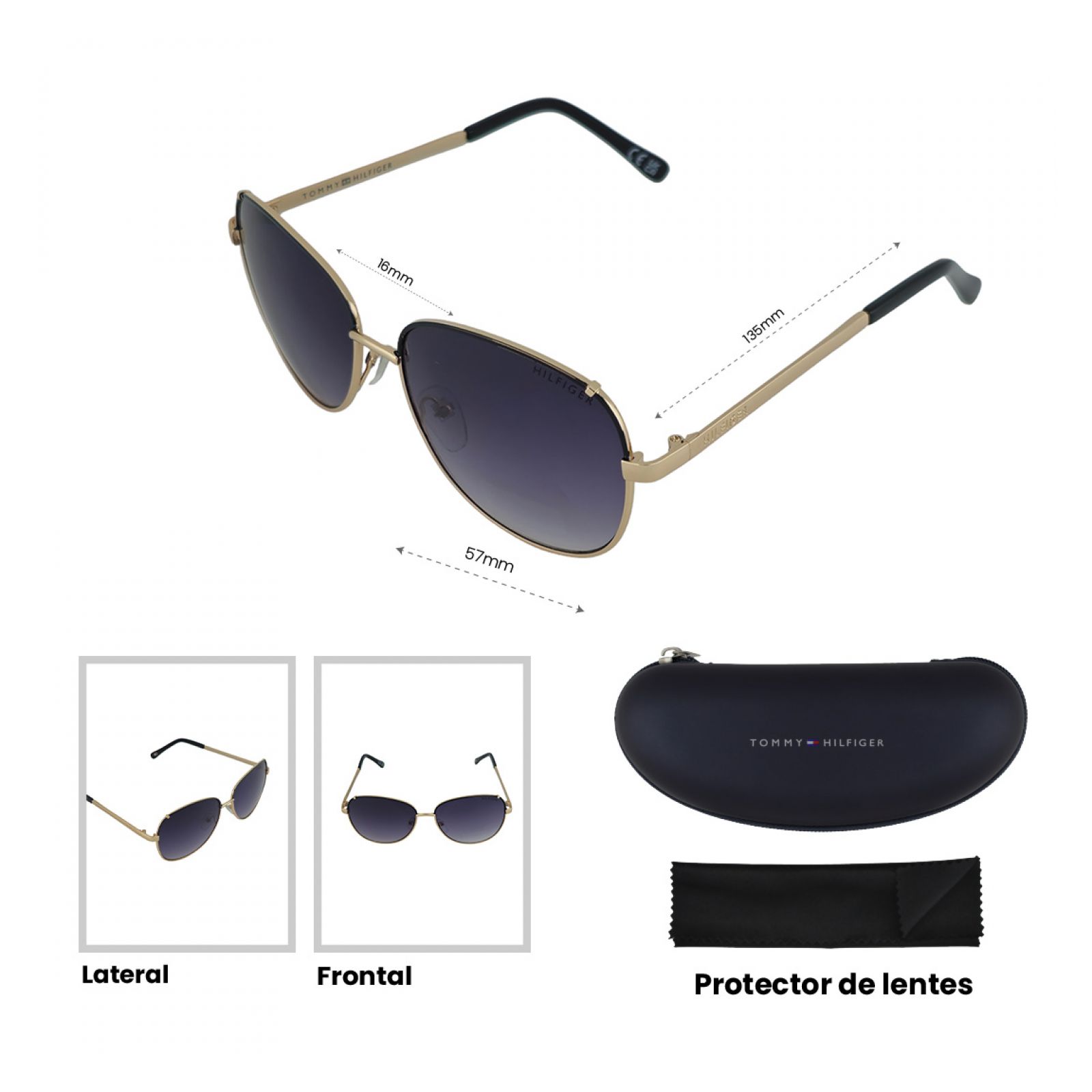 LENTES DE SOL TOMMY HILFIGER X60035 MUJER PROTECCIÓN UV - 4