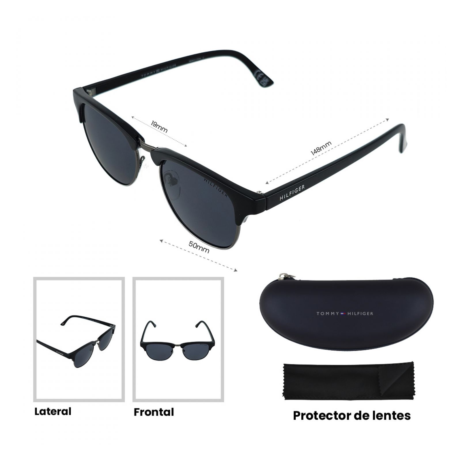 LENTES DE SOL TOMMY HILFIGER X67142 HOMBRE PROTECCIÓN UV - 6