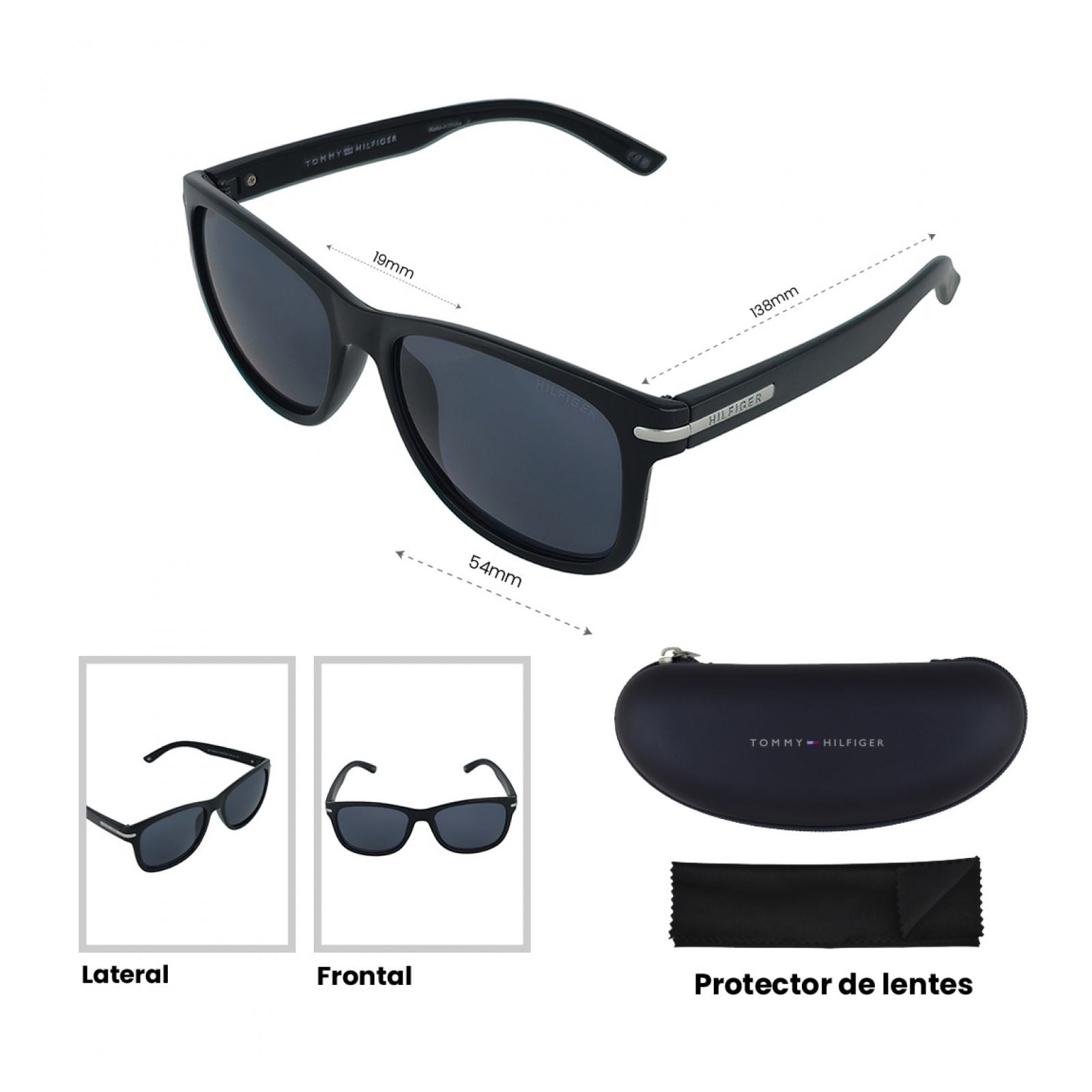 LENTES DE SOL TOMMY HILFIGER X67197 OUTLOOK HOMBRE PROTECCIÓN UV - 6