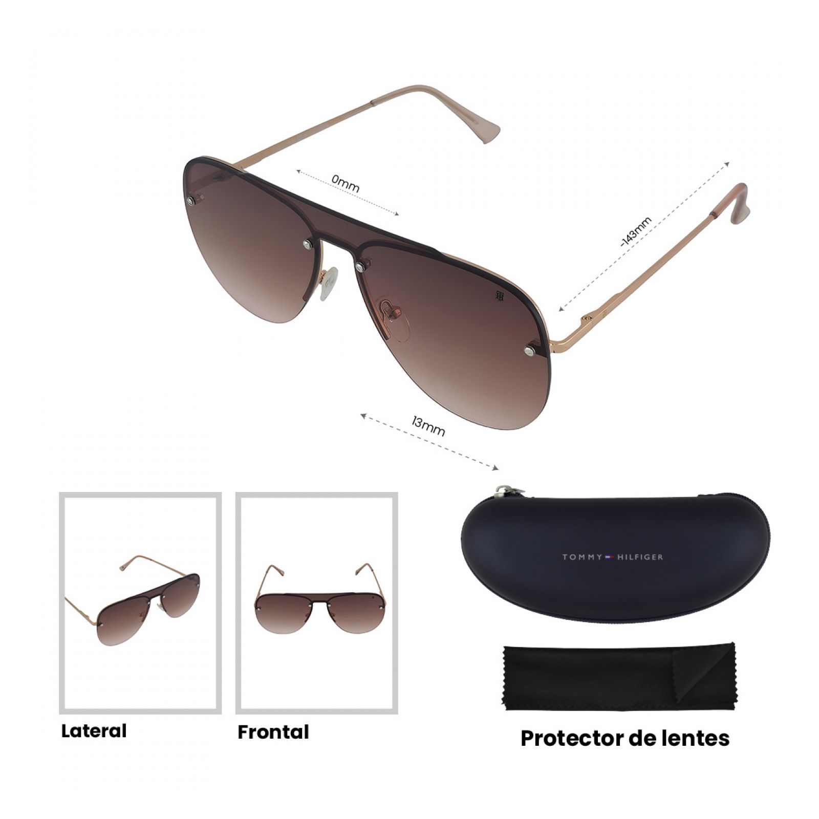 LENTES DE SOL TOMMY HILFIGER X60071 MUJER PROTECCIÓN UV - 5