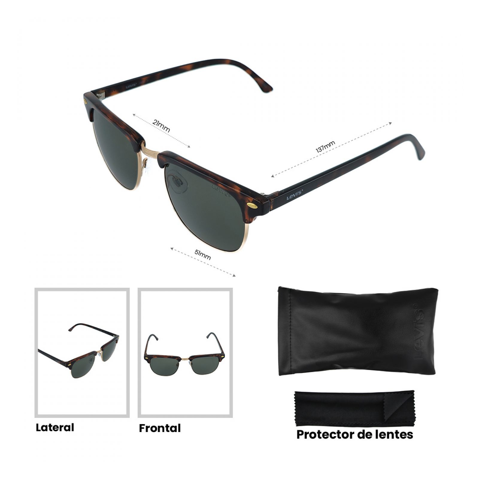 LENTES DE SOL LEVI'S X14020 HOMBRE PROTECCIÓN UV - 3