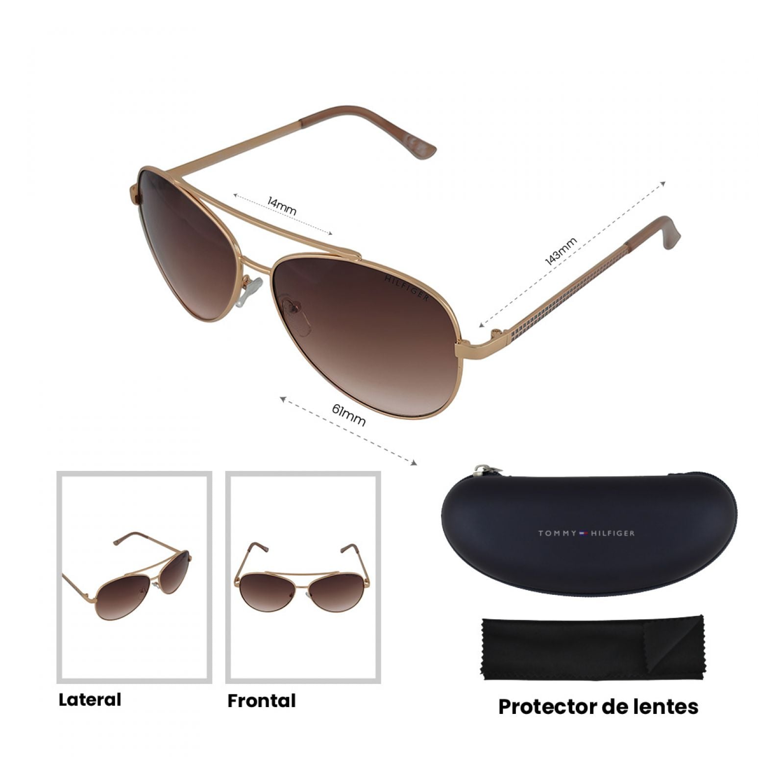 LENTES DE SOL TOMMY HILFIGER X60100 OUTLOOK MUJER PROTECCIÓN UV - 6