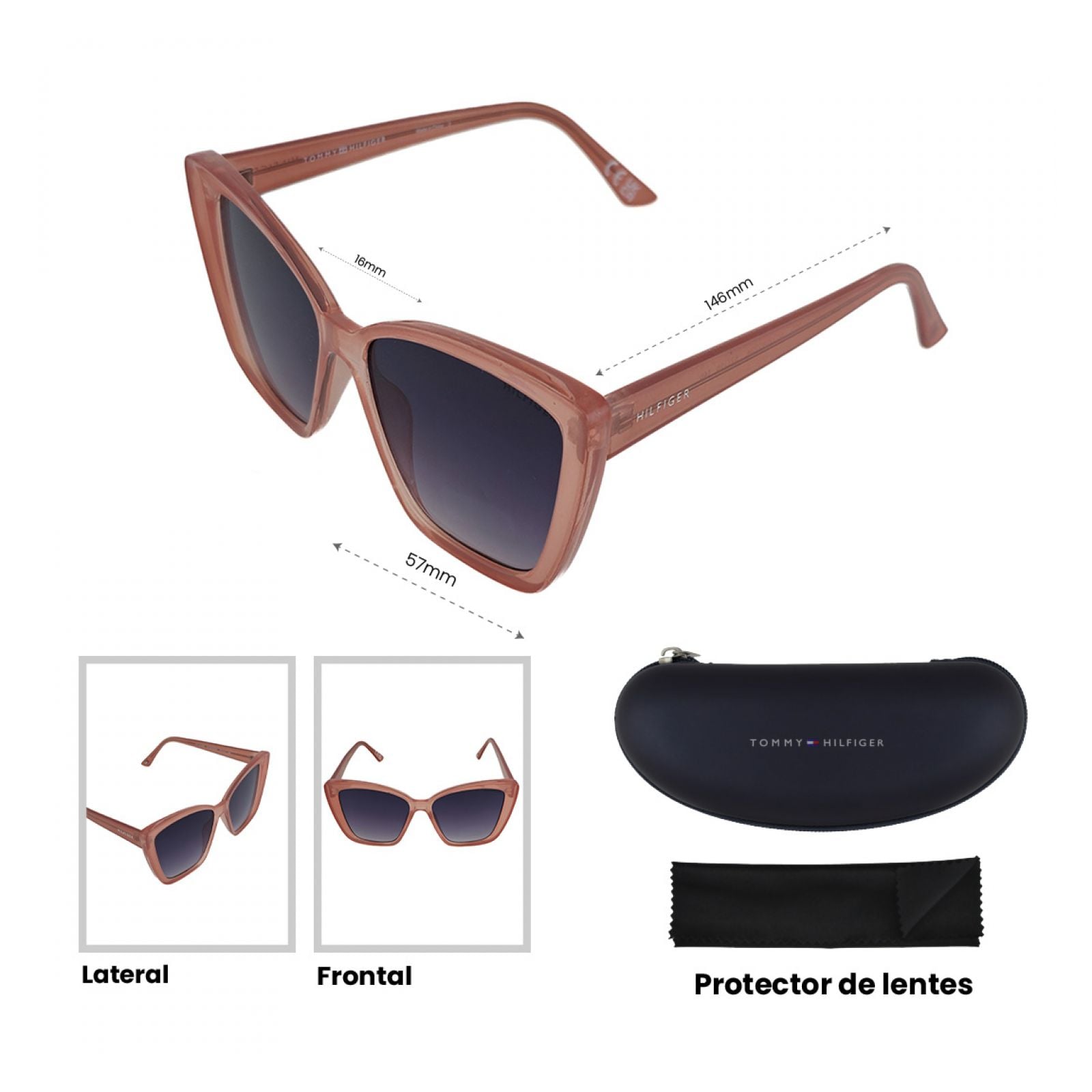 LENTES DE SOL TOMMY HILFIGER X67212 MUJER PROTECCIÓN UV - 5