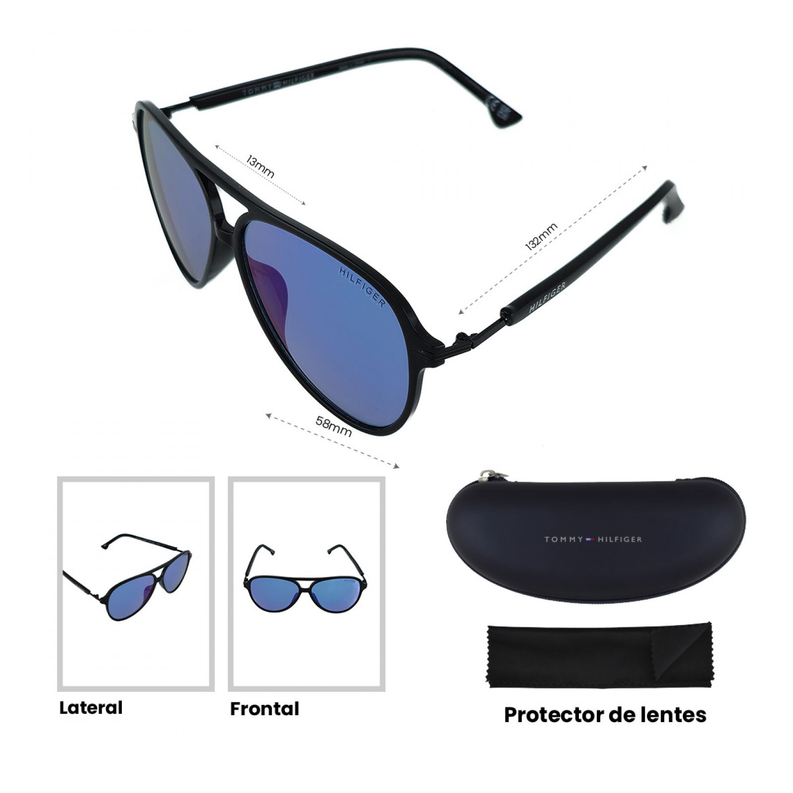 LENTES DE SOL TOMMY HILFIGER OUTLOOK X62057 HOMBRE PROTECCIÓN UV - 7