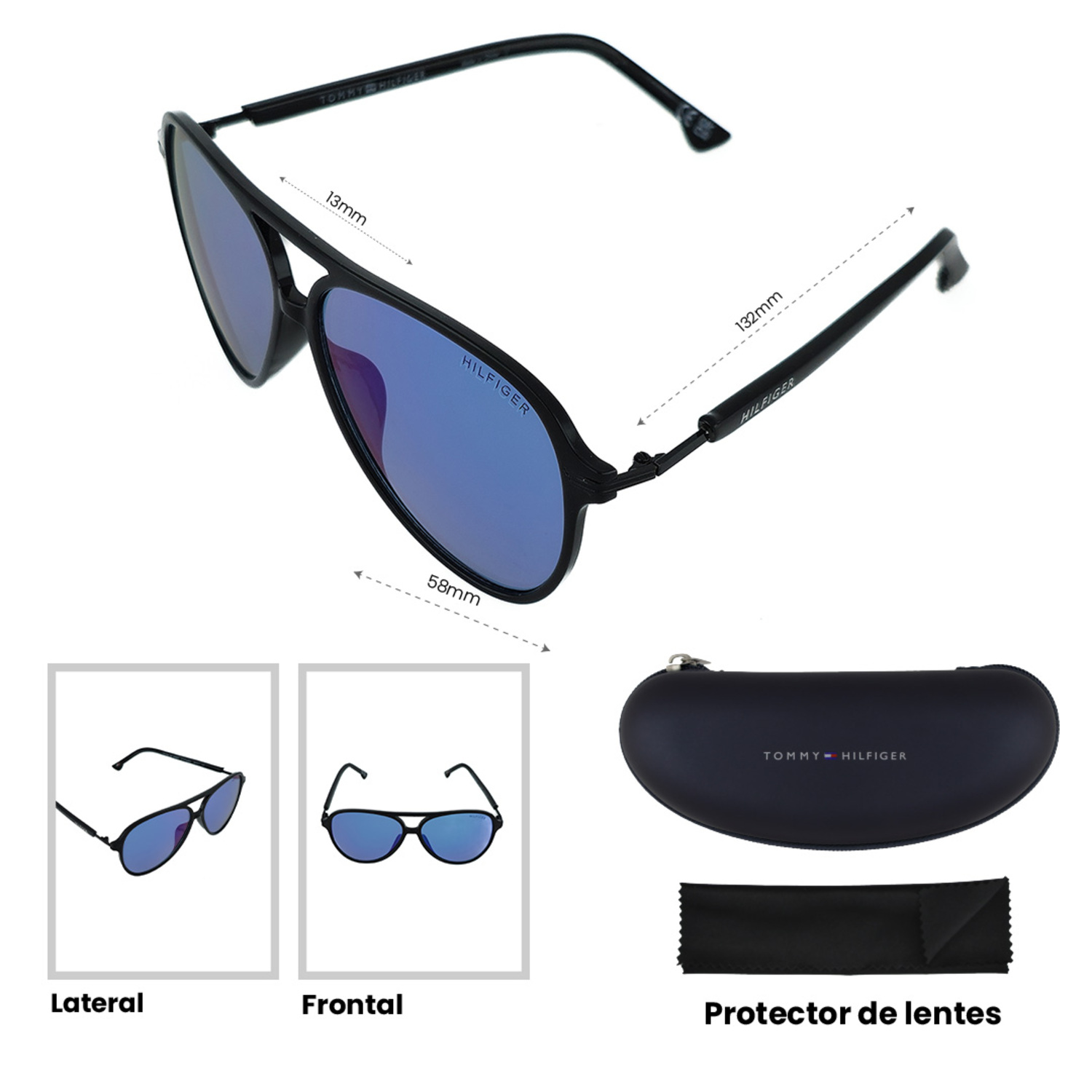 LENTES DE SOL TOMMY HILFIGER OUTLOOK X62057 HOMBRE PROTECCIÓN UV - 9