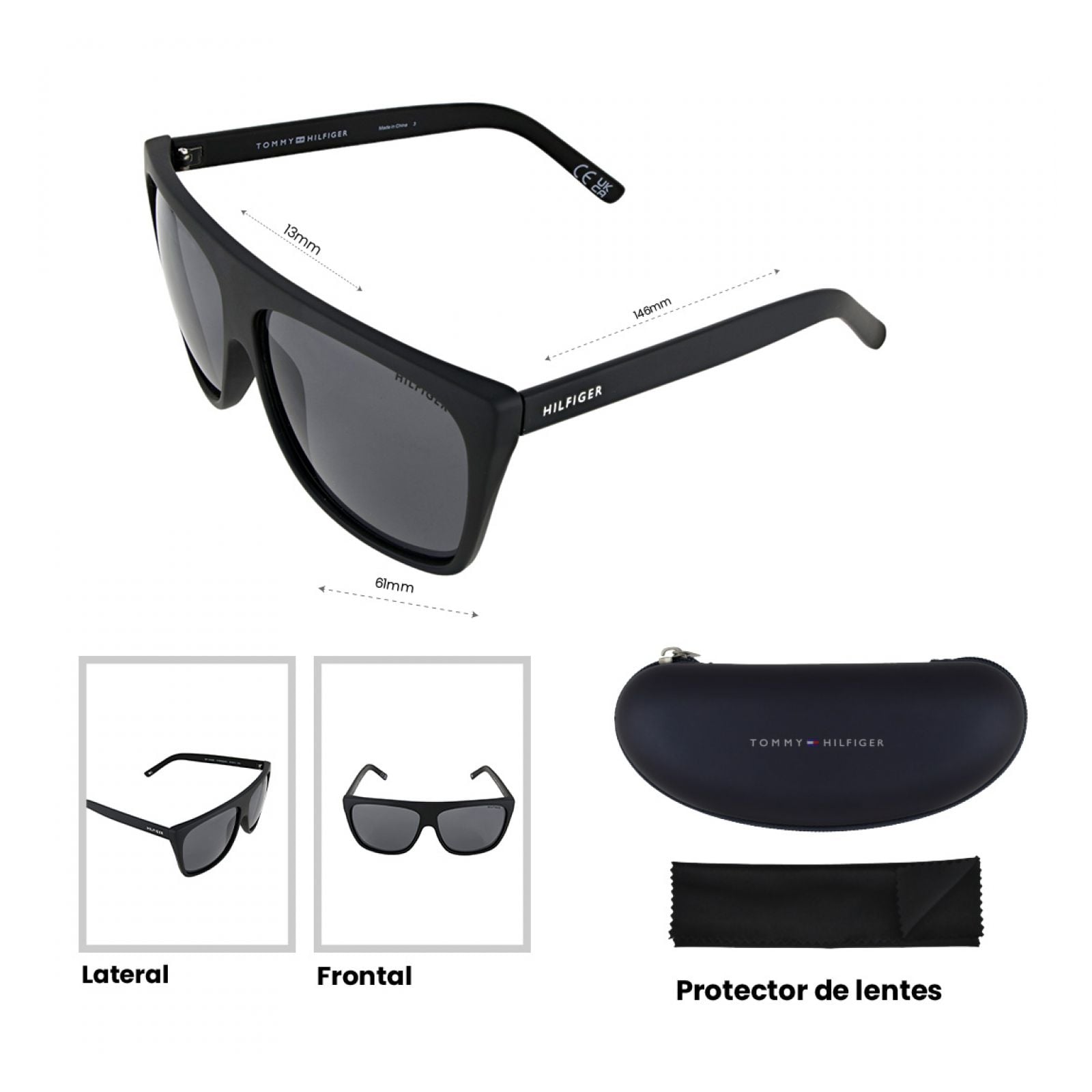 LENTES DE SOL TOMMY HILFIGER X62055 OUTLOOK HOMBRE PROTECCIÓN UV - 6