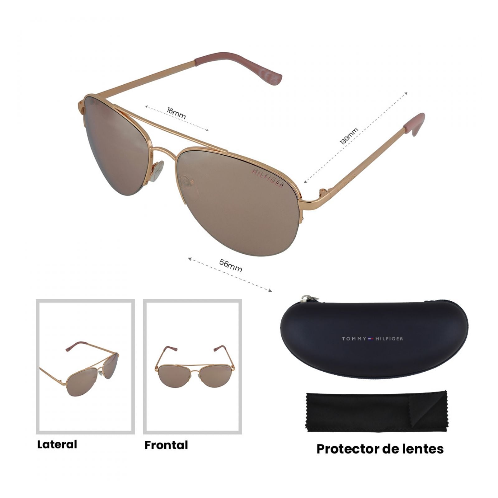 LENTES DE SOL TOMMY HILFIGER X60040 MUJER PROTECCIÓN UV - 5