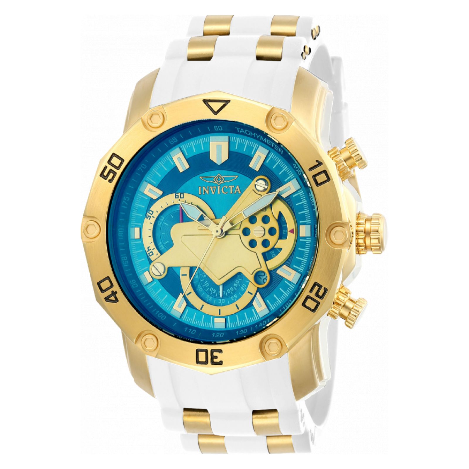 RELOJ INVICTA PRO DIVER 23423 PARA HOMBRE SILICONA / ACERO INOXIDABLE DORADO - 1