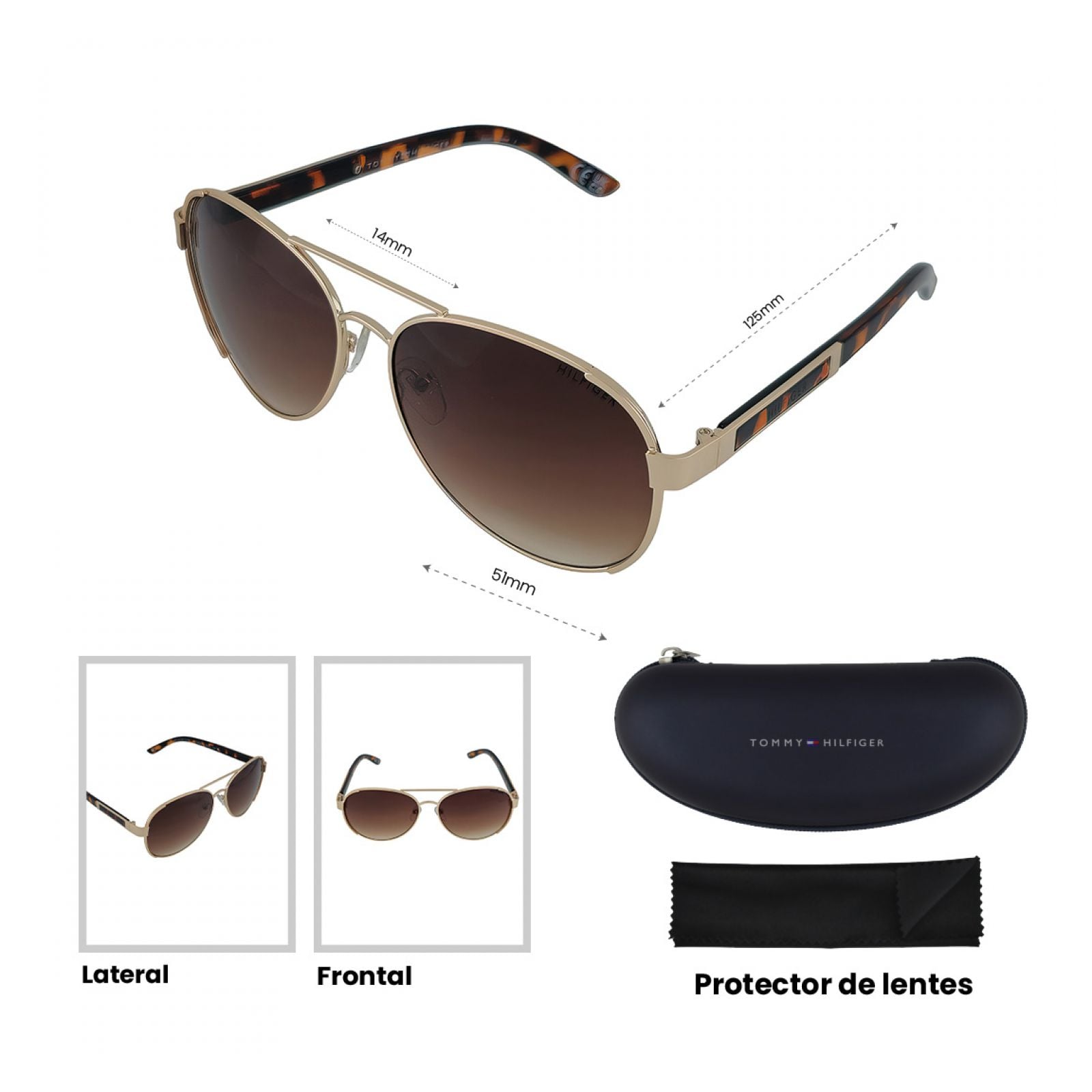 LENTES DE SOL TOMMY HILFIGER X67060 MUJER PROTECCIÓN UV - 5