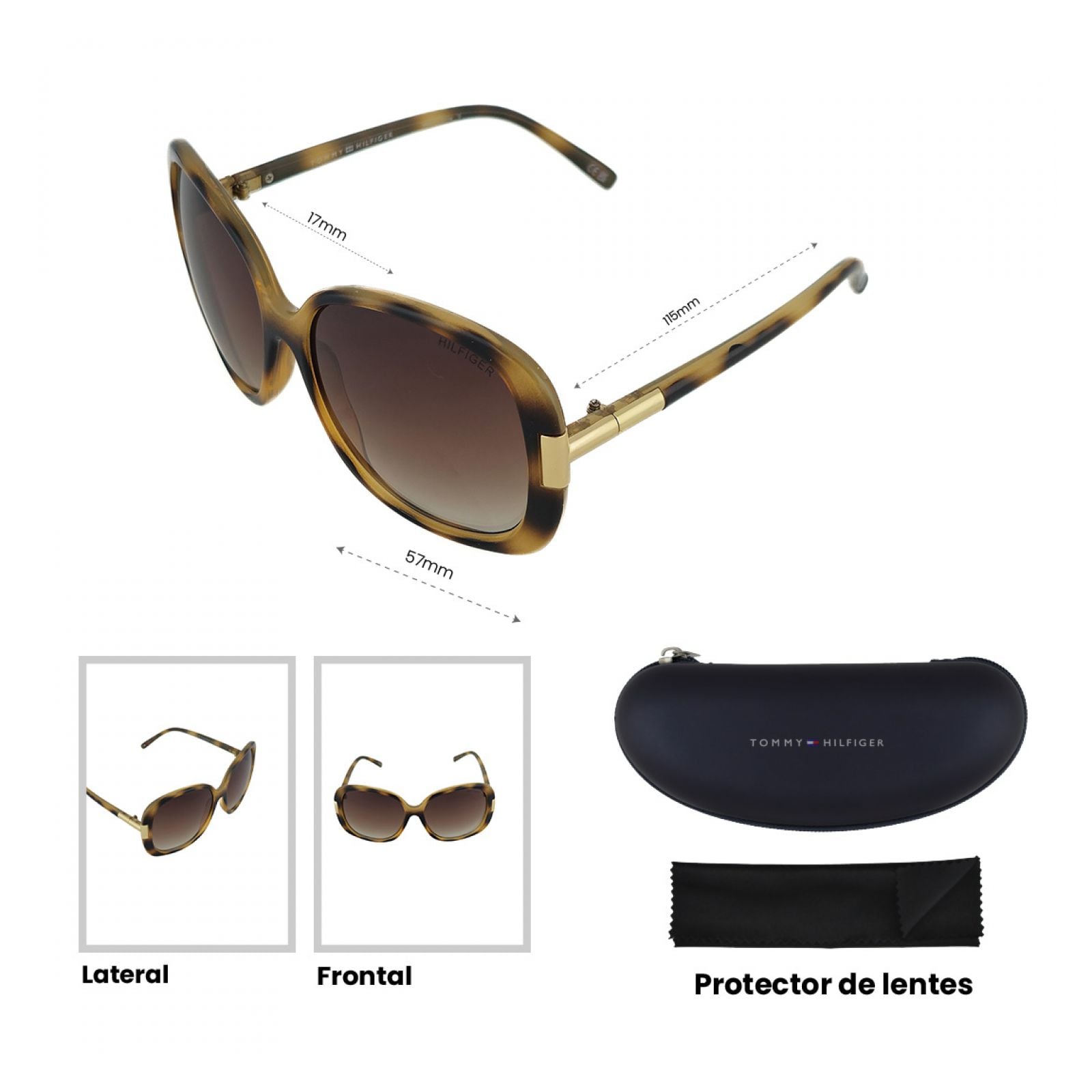 LENTES DE SOL TOMMY HILFIGER X67049 MUJER PROTECCIÓN UV - 4