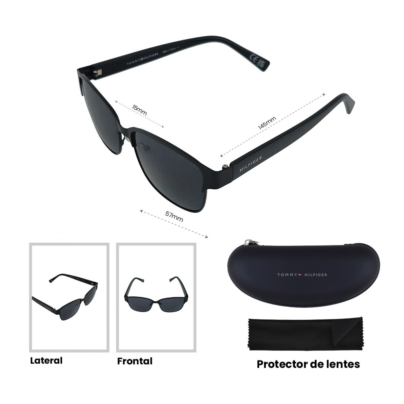 LENTES DE SOL TOMMY HILFIGER X62030 HOMBRE PROTECCIÓN UV - 6