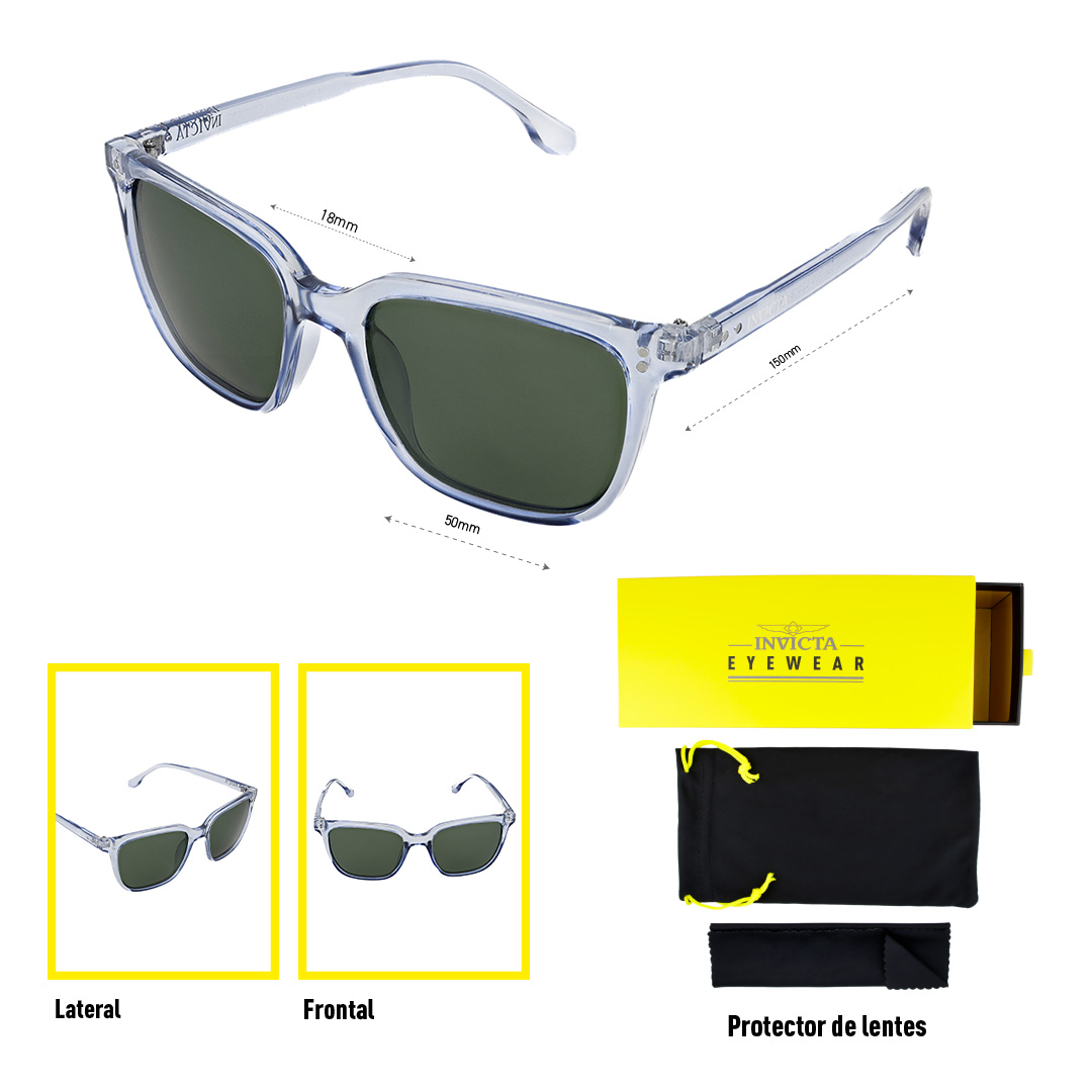 LENTES DE SOL INVICTA I40031-ANG-T06-P05 HOMBRE/MUJER PROTECCIÓN UV - 5