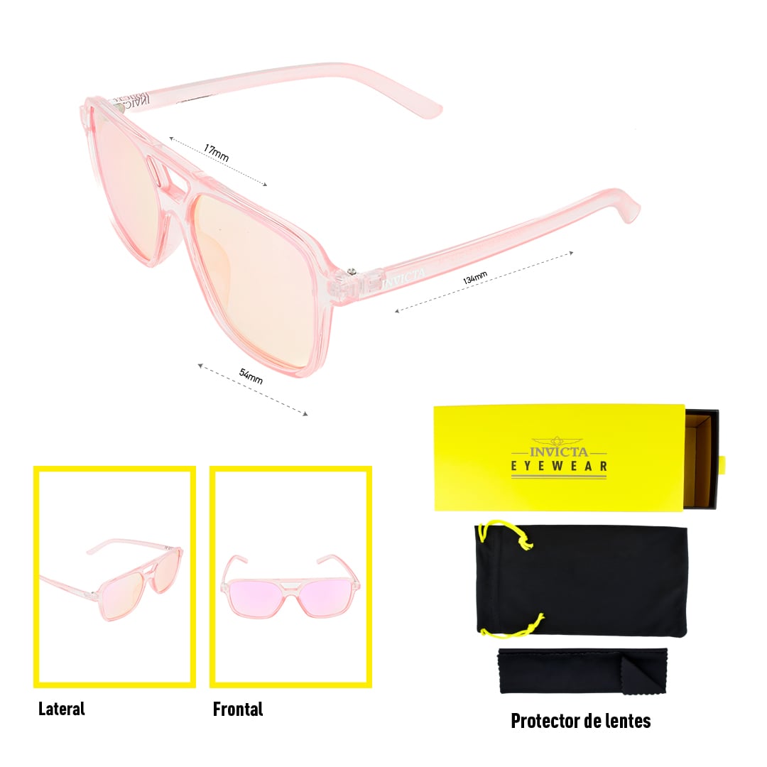 LENTES DE SOL INVICTA I16009-S1R-80-M80 HOMBRE/MUJER PROTECCIÓN UV - 5
